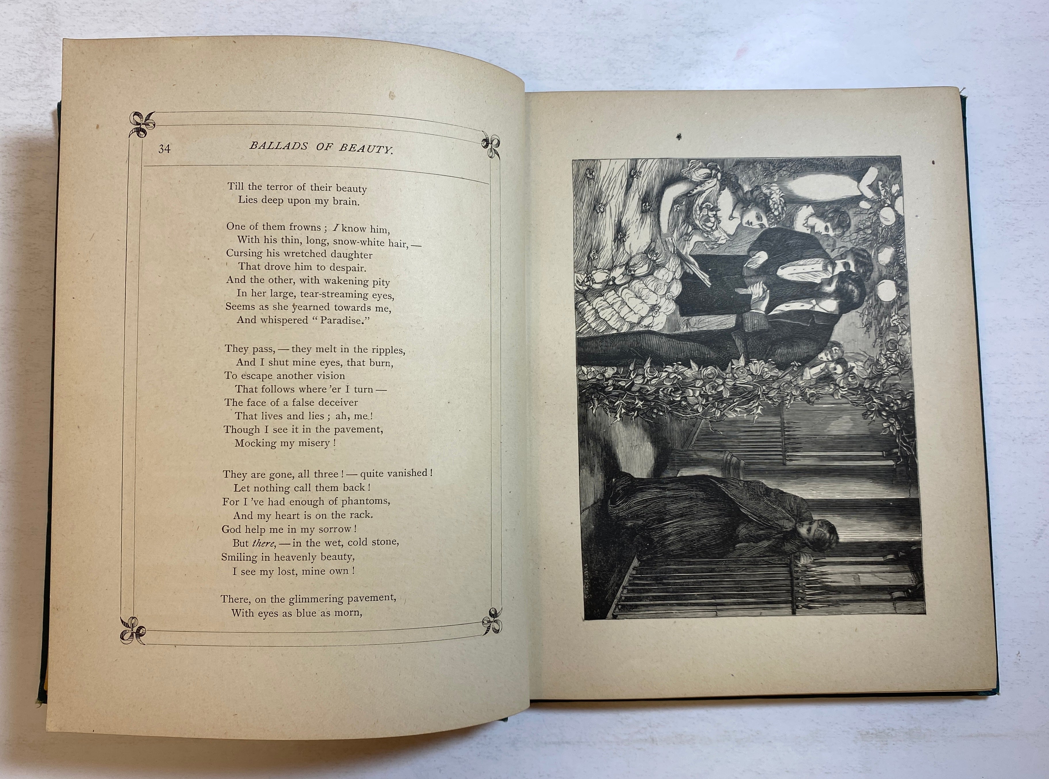 Ballads of Beauty by George Baker 1878 Antique Illustrated HC