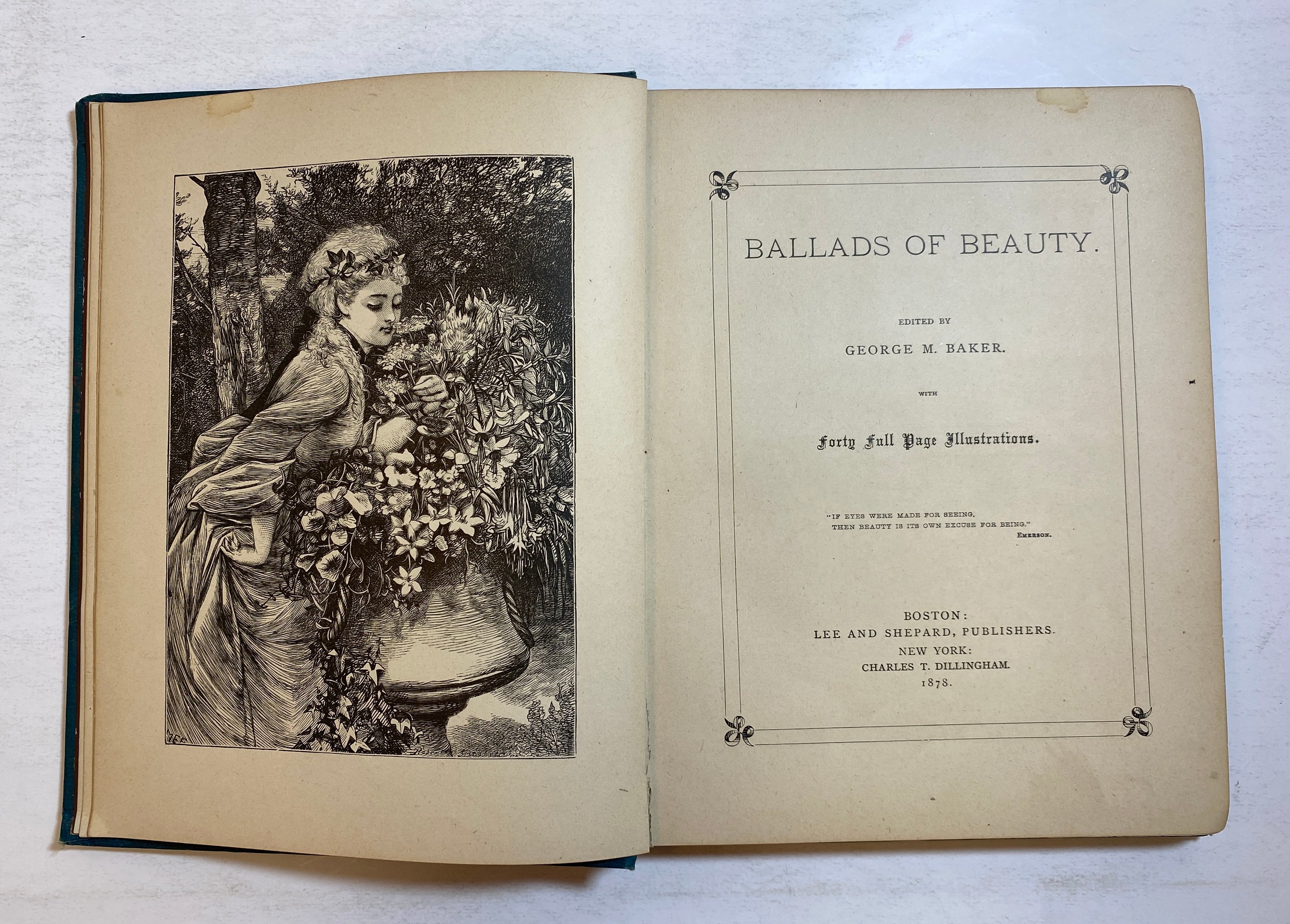 Ballads of Beauty by George Baker 1878 Antique Illustrated HC