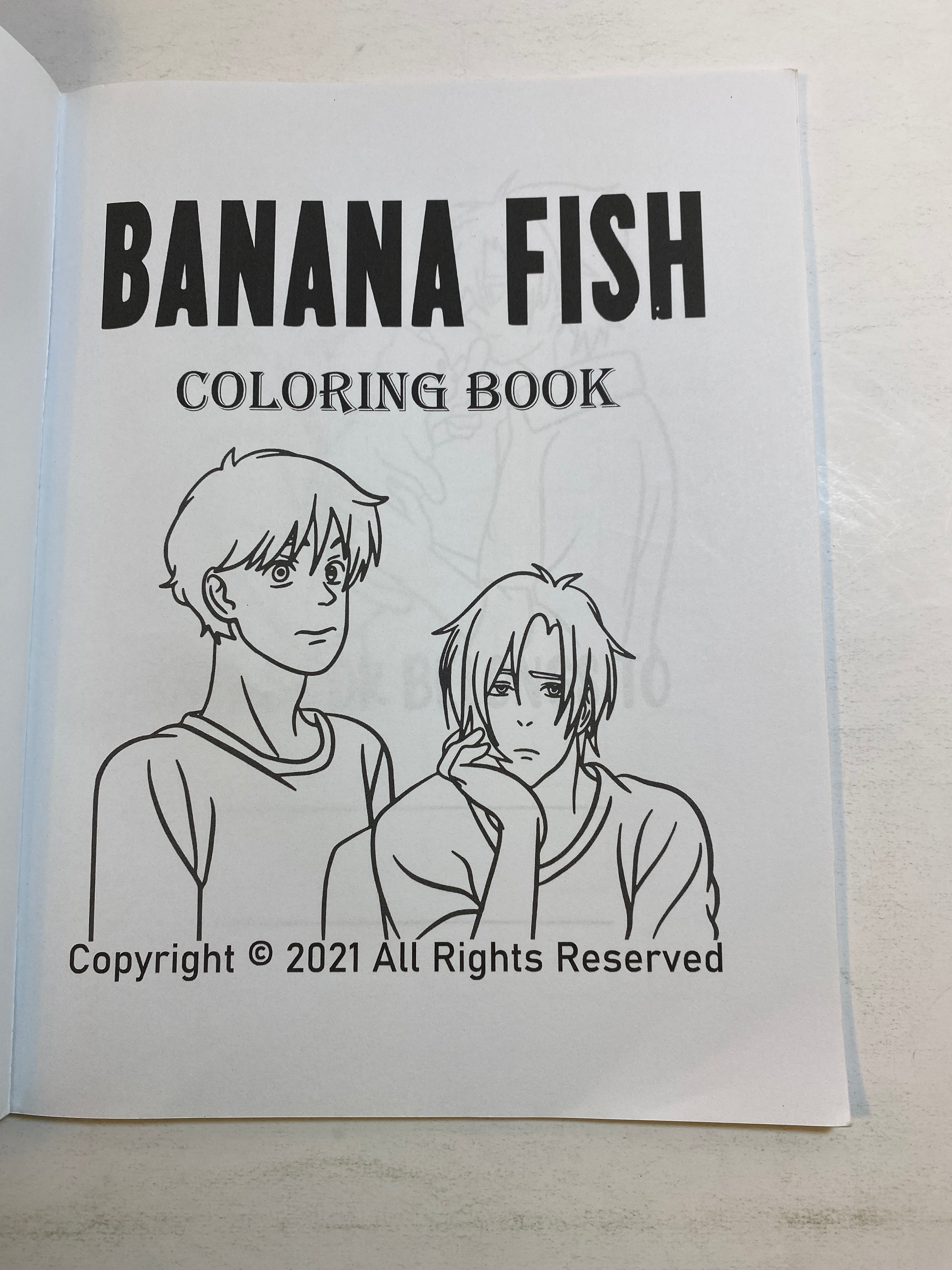 Banana Fish Manga Coloring Book