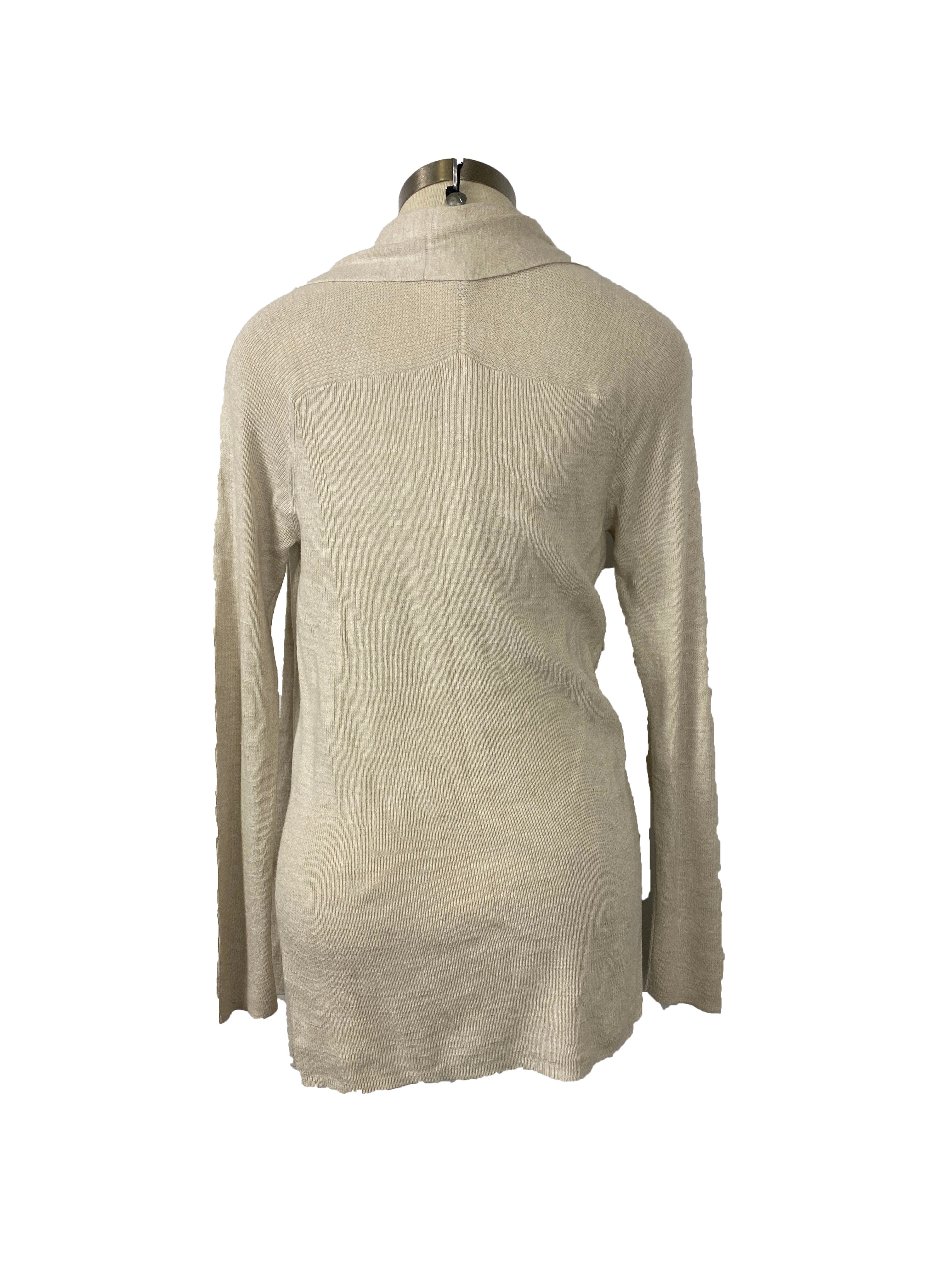 Banana Republic Beige Ribbed Knit Cardigan Women's Size S
