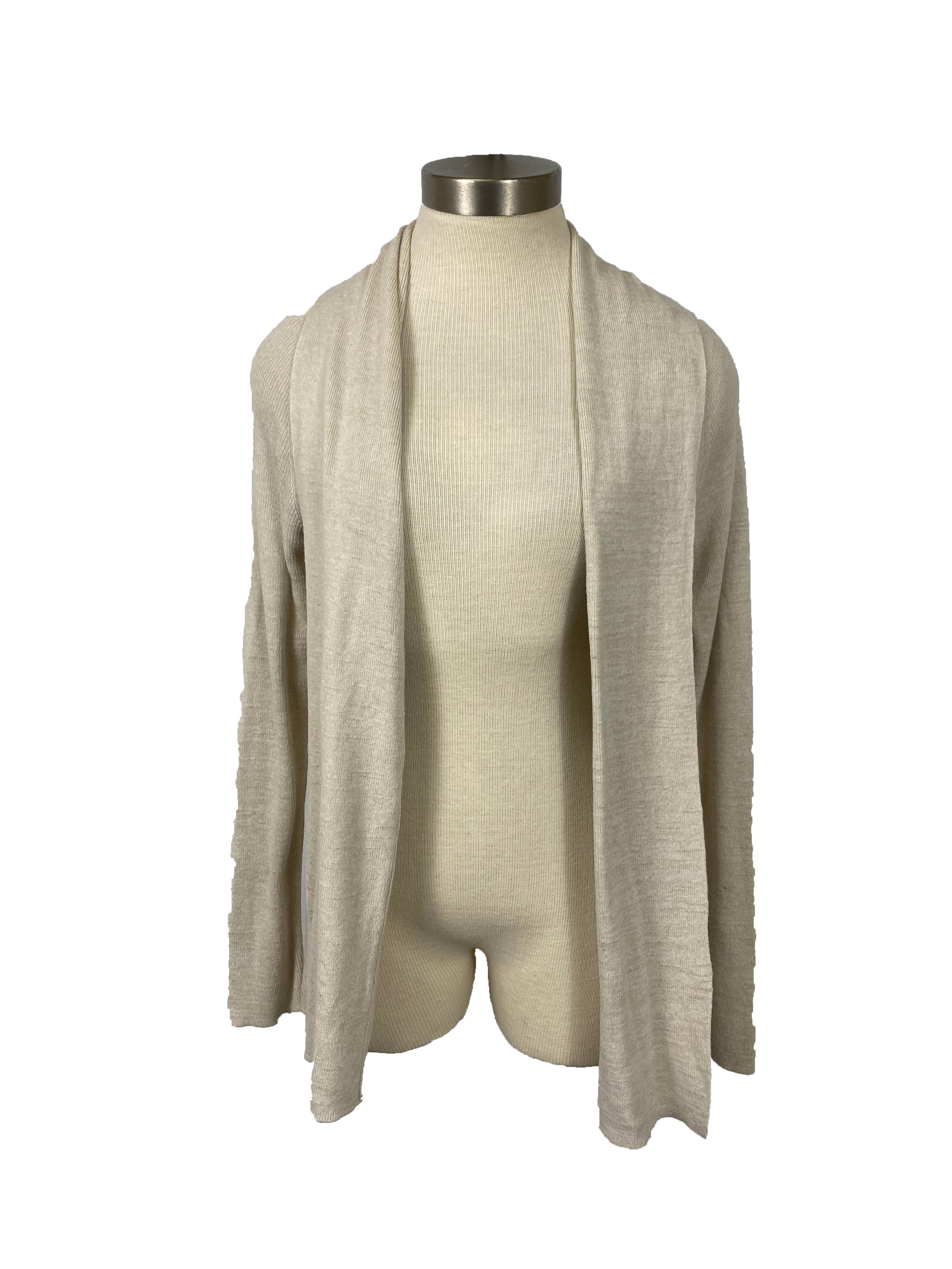 Banana Republic Beige Ribbed Knit Cardigan Women's Size S