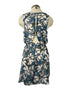 Banana Republic Steel Blue, Charcoal, White Floral Sleeveless Dress Women's Size 6P