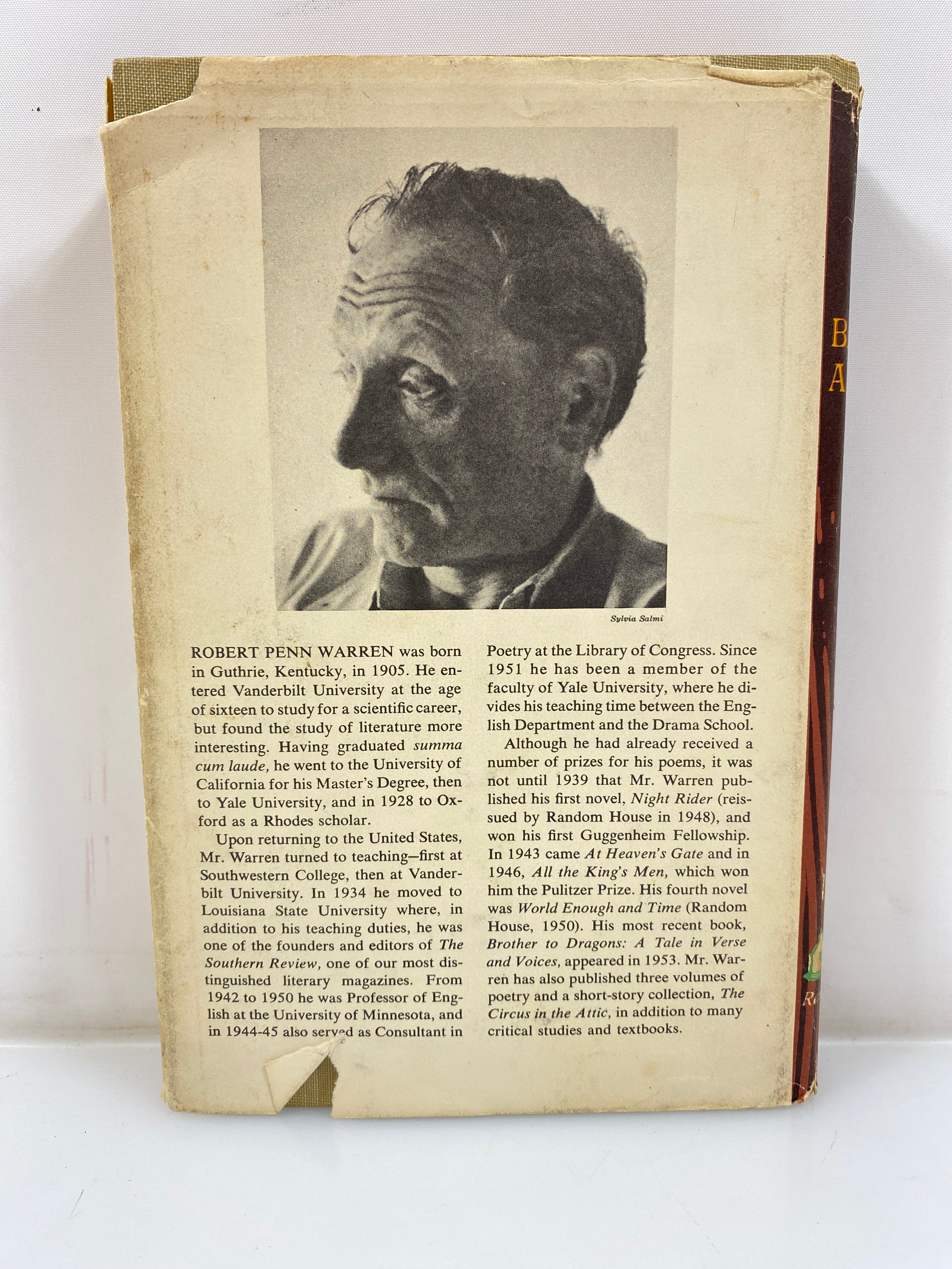 Band of Angels by Robert Penn Warren Random House 1955 HCDJ