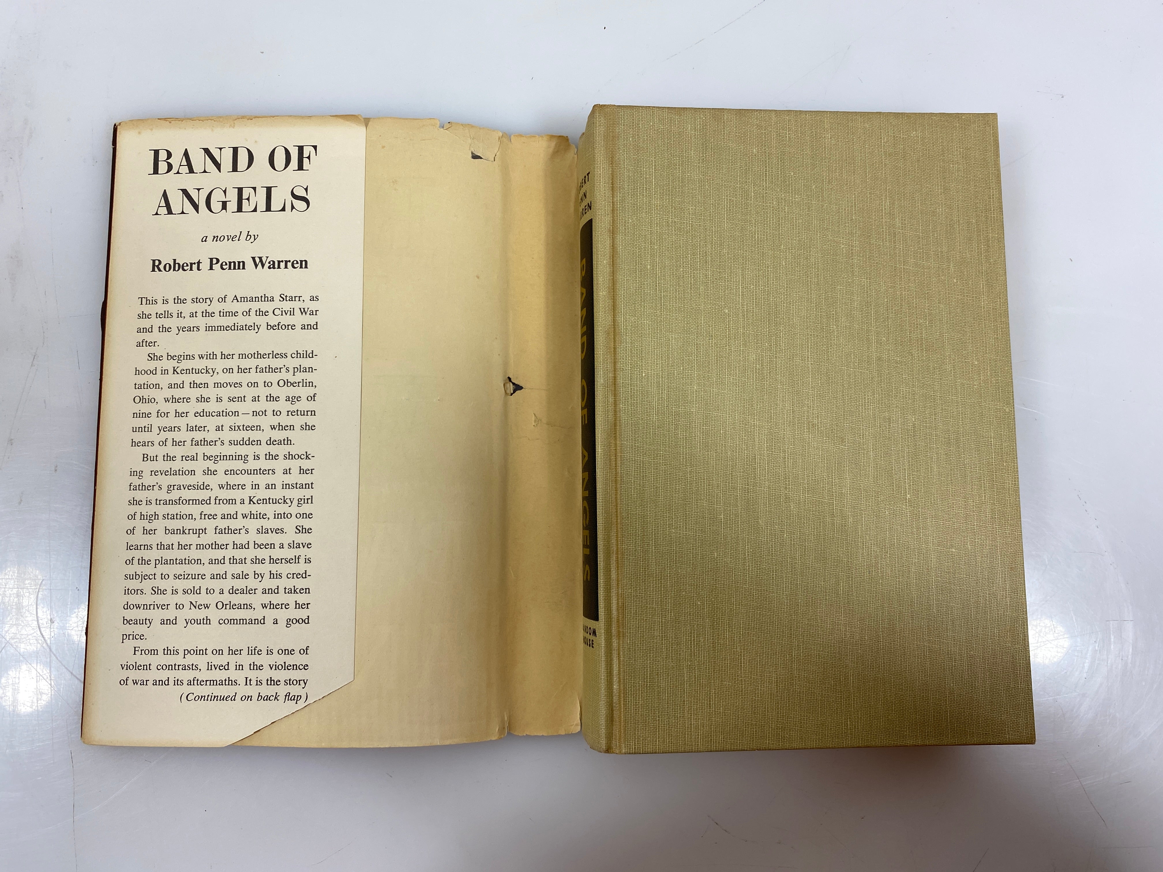 Band of Angels by Robert Penn Warren Random House 1955 HCDJ