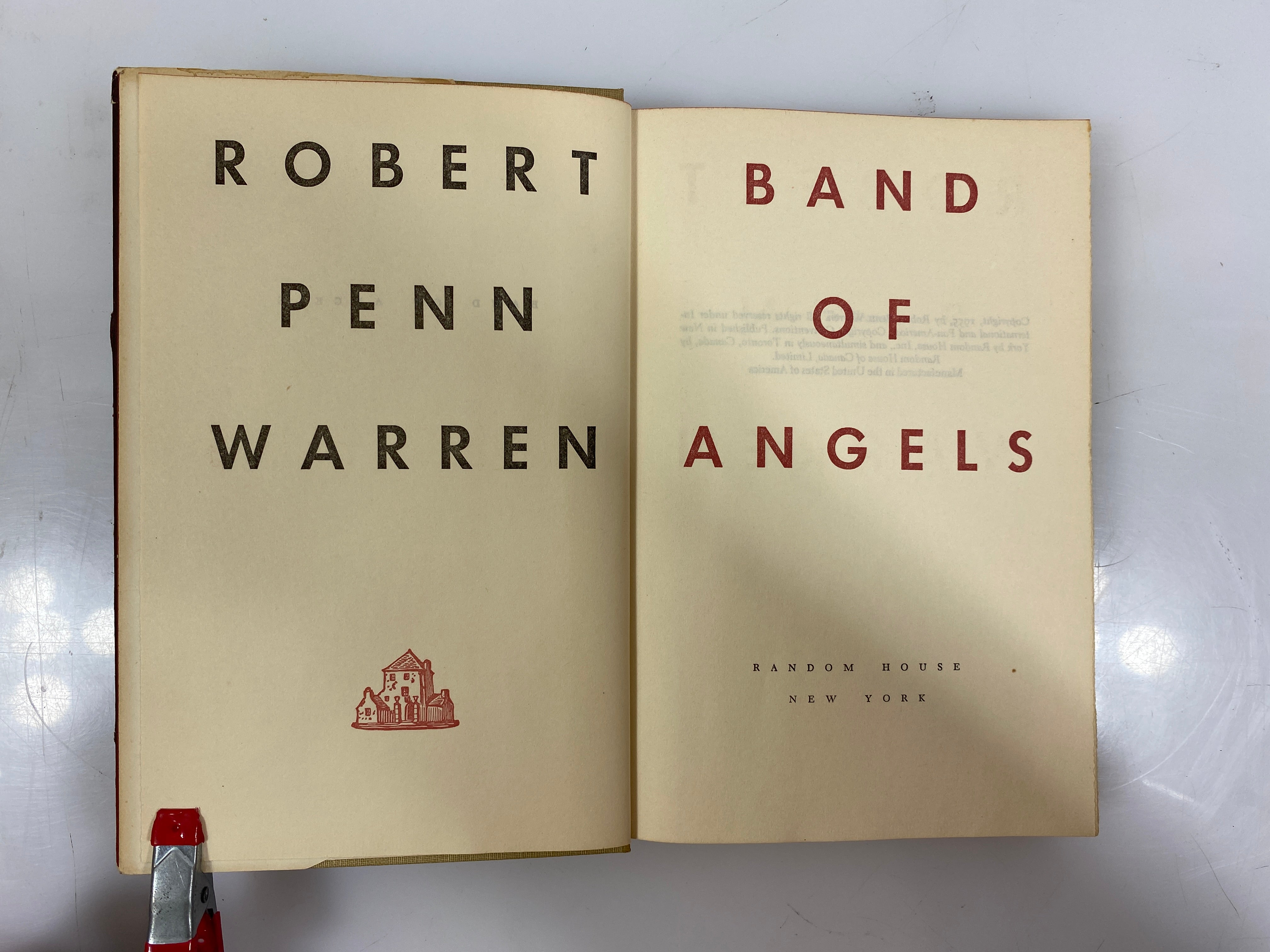 Band of Angels by Robert Penn Warren Random House 1955 HCDJ