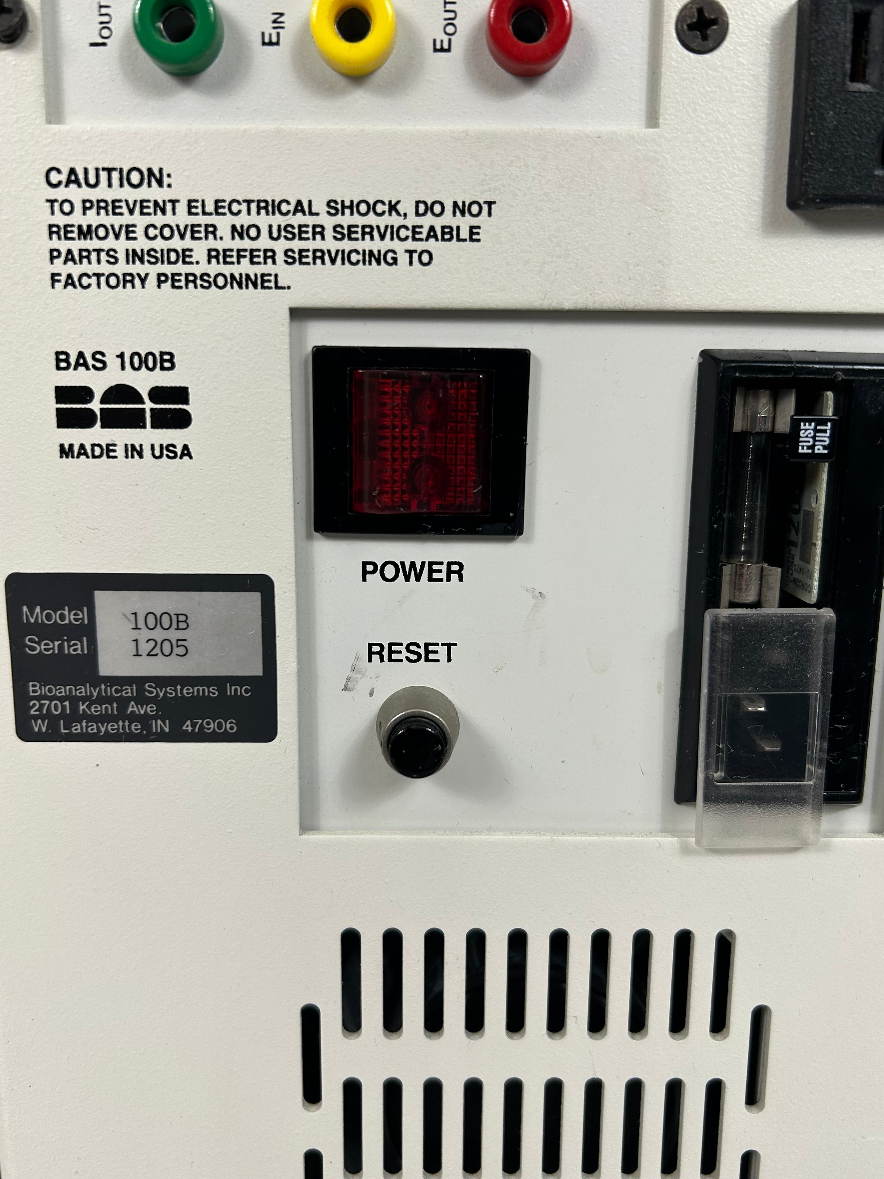 BAS 100B Electrochemical Analyzer *Untested*