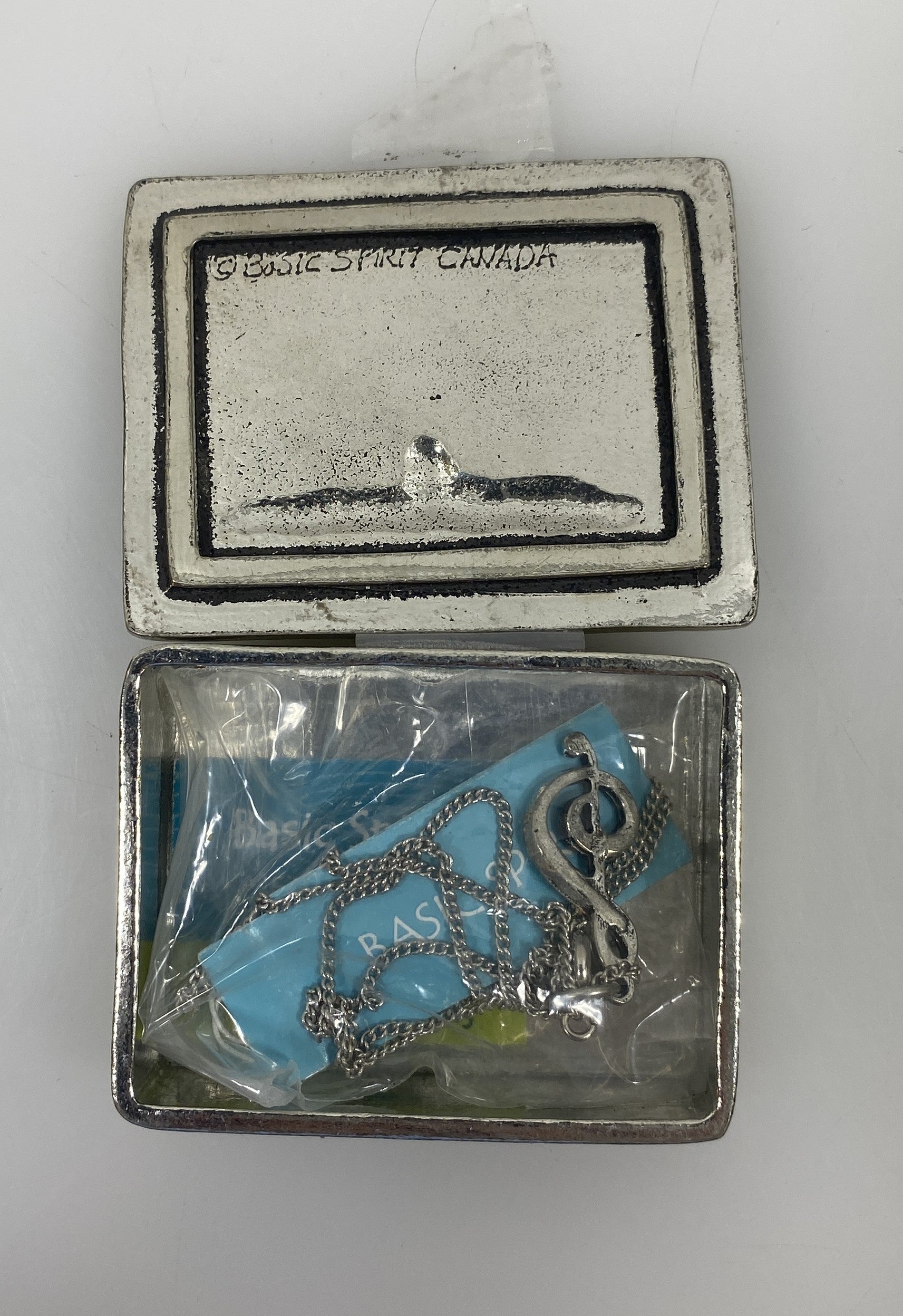Basic Spirit Fine Pewter Ballerina and Dance Wish Box With G Clef Necklace