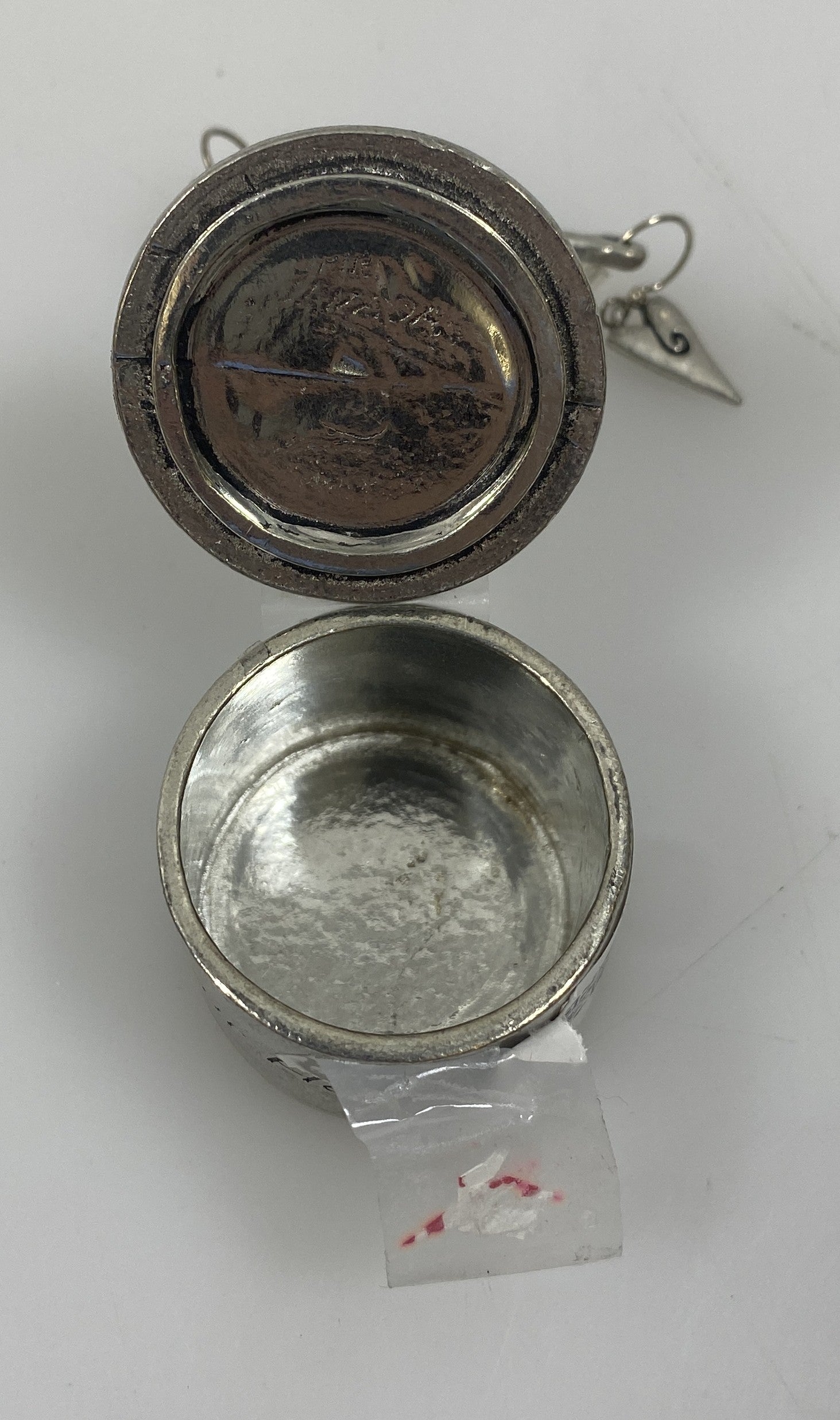 Basic Spirit Fine Pewter Ballerina Wish Box Figurine With Earrings