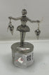 Basic Spirit Fine Pewter Ballerina Wish Box Figurine With Earrings