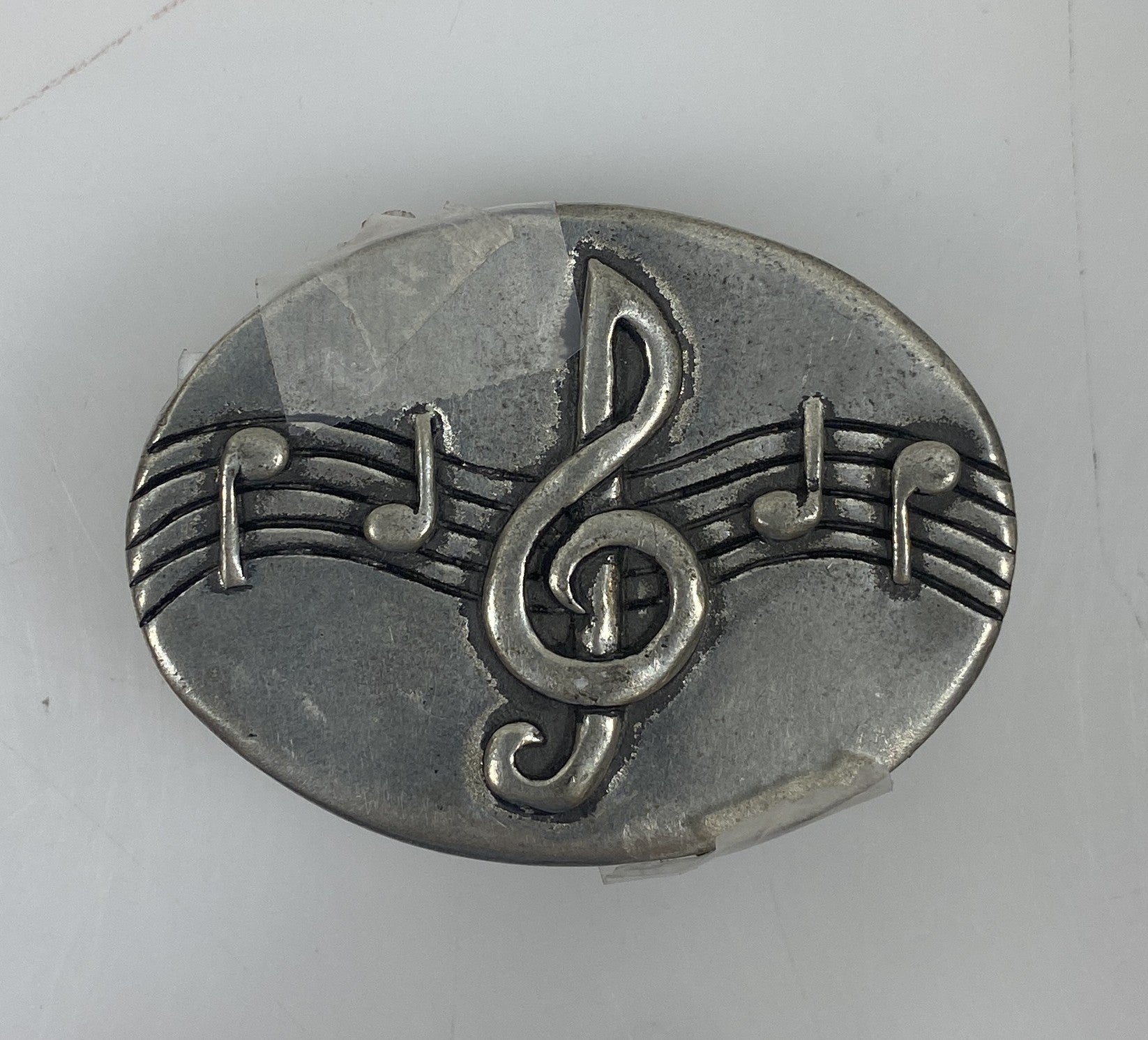 Basic Spirit Fine Pewter G Clef Wish Box With Dance And Heart Necklace