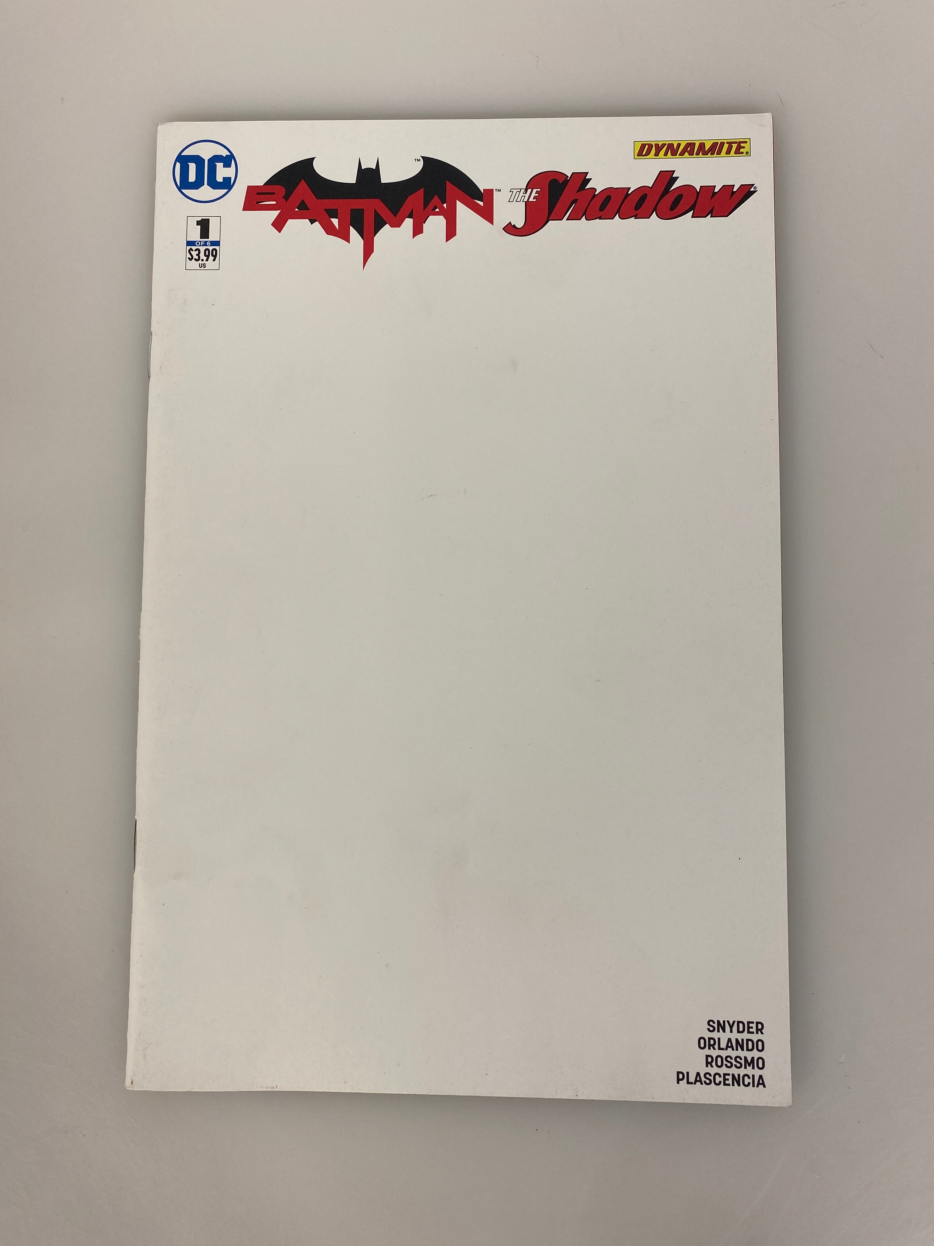 Batman and The Shadow 1 DC Comic Book Sketch Cover 2017
