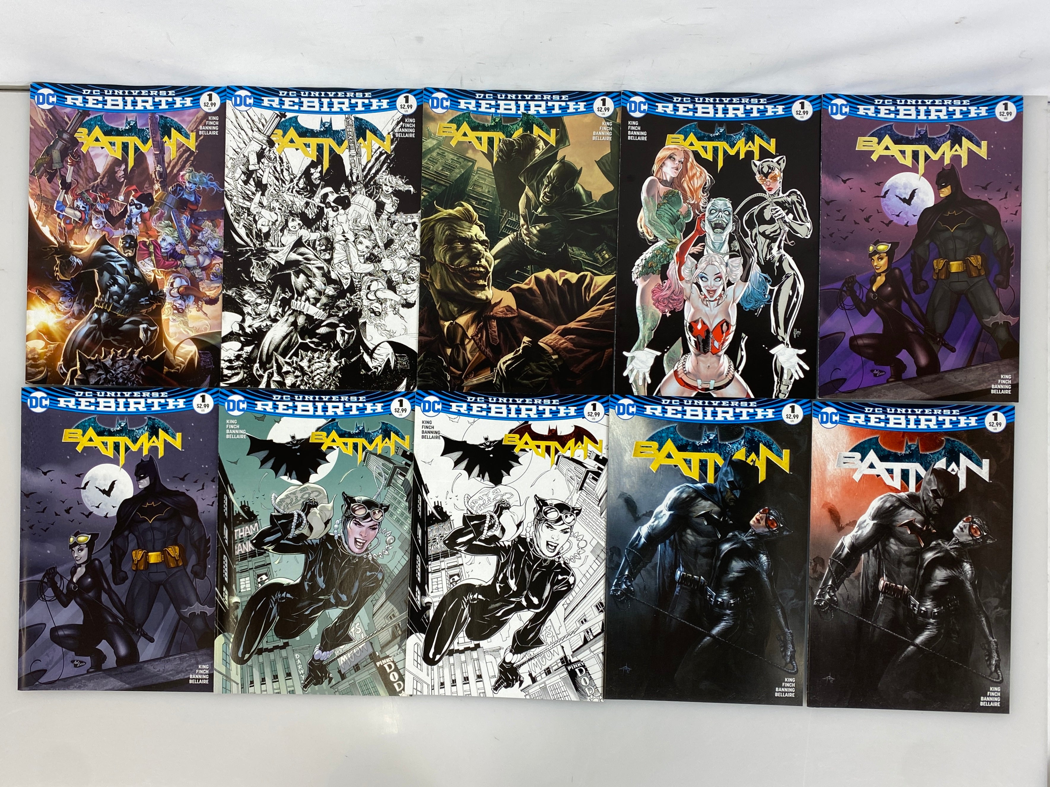 Batman Rebirth #1 Lot of 30 Variant Covers 2016