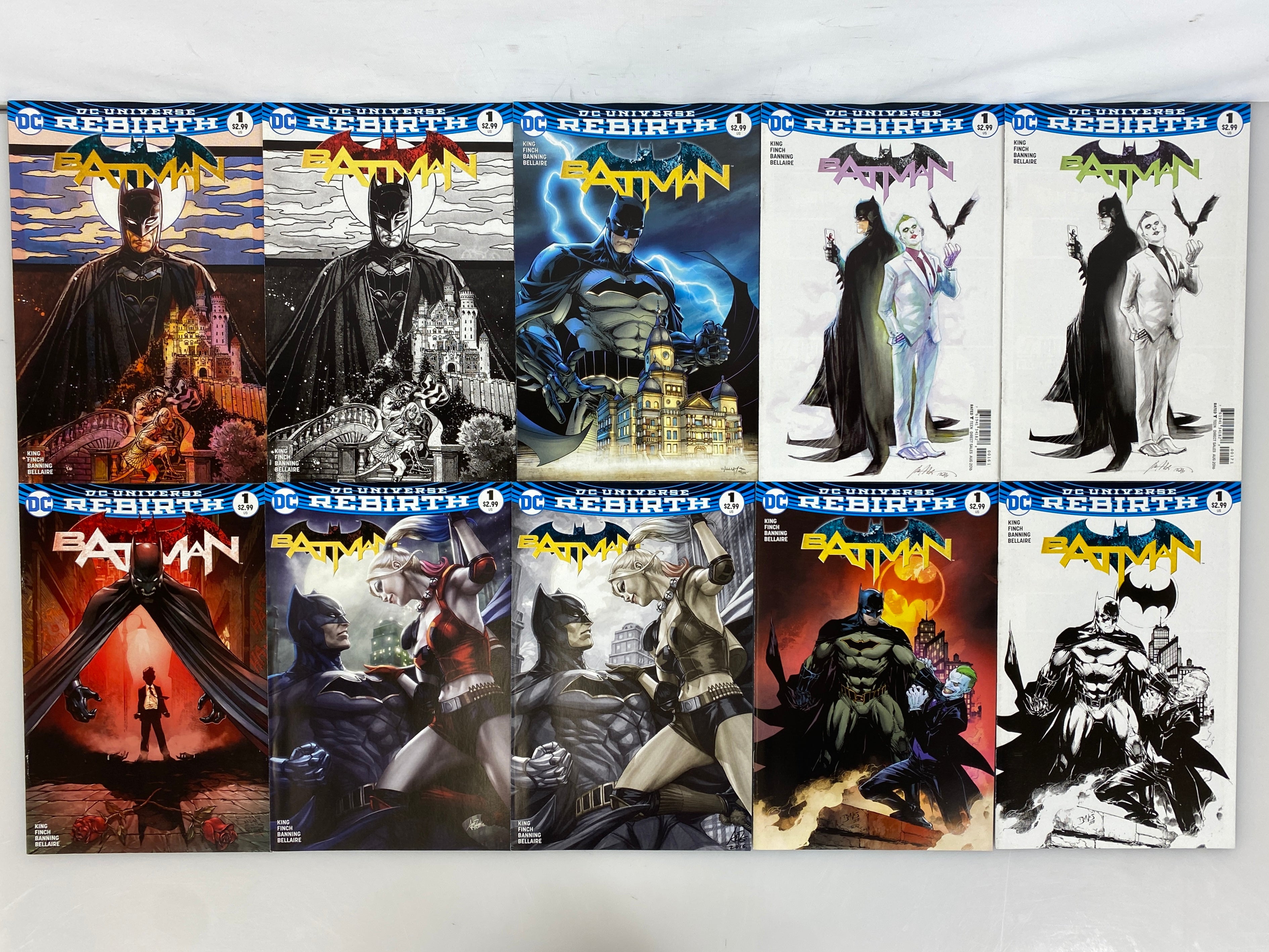 Batman Rebirth #1 Lot of 30 Variant Covers 2016