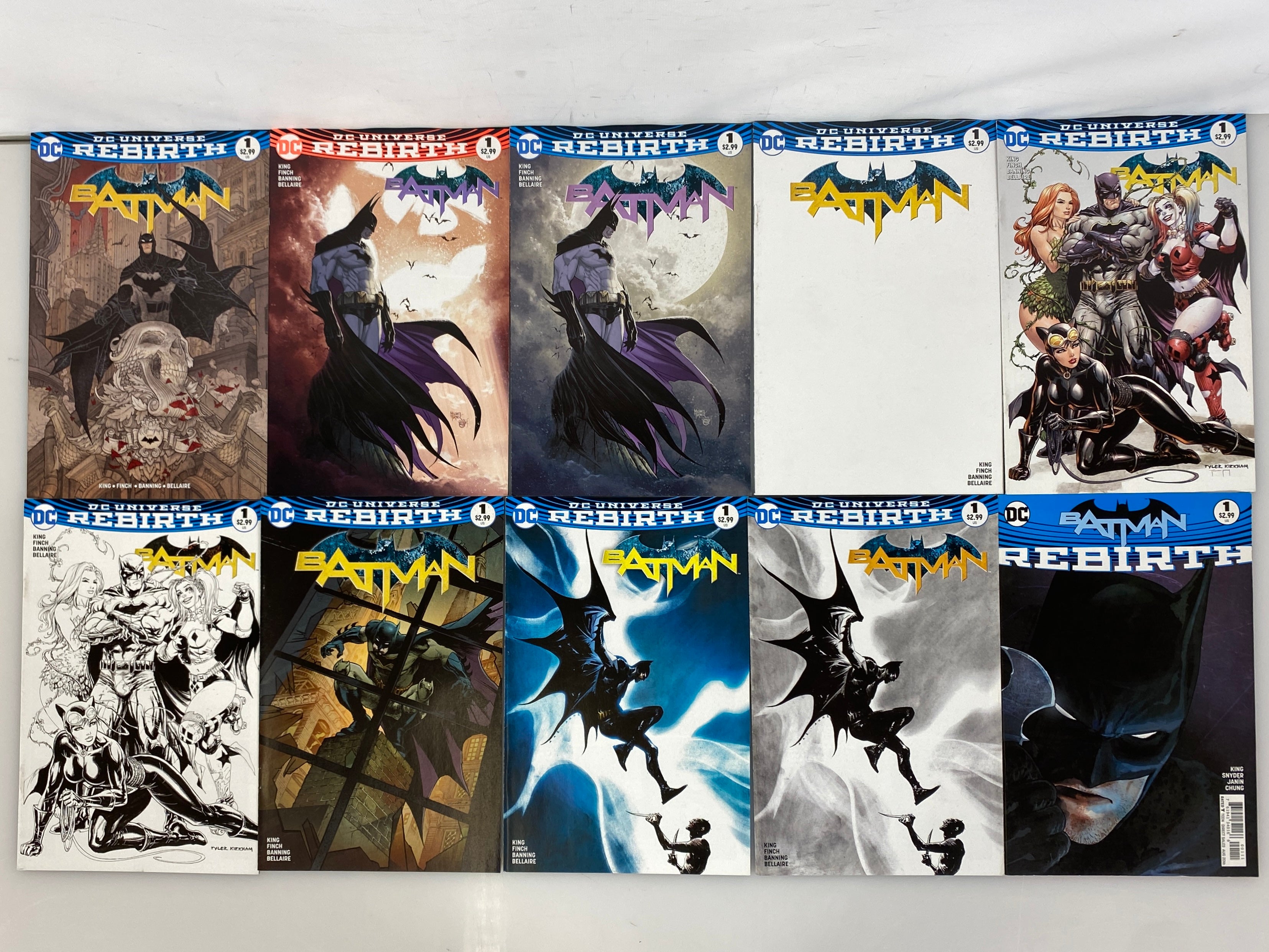 Batman Rebirth #1 Lot of 30 Variant Covers 2016