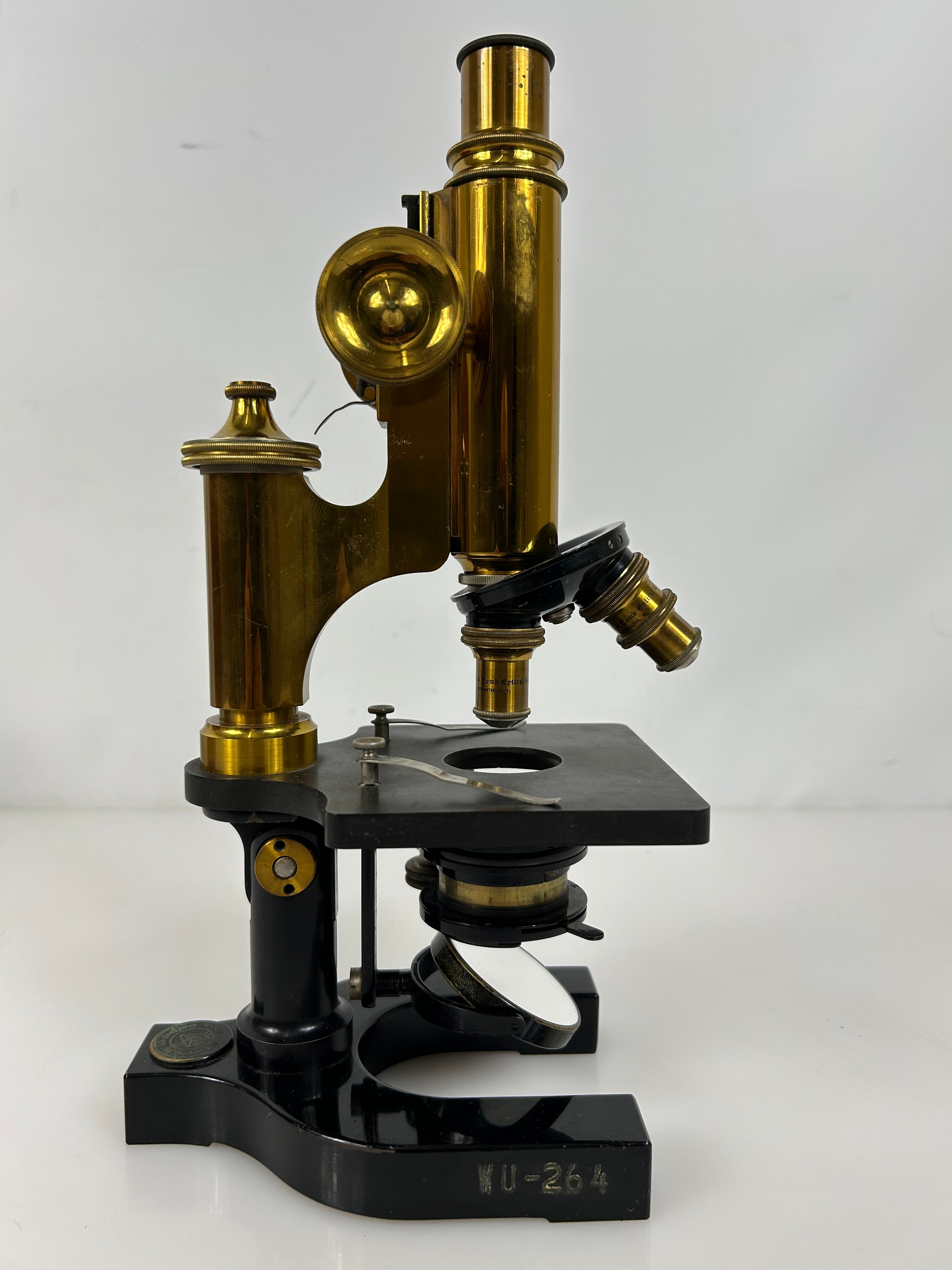 Bausch and Lomb Student Microscope 1929 Model 74964 w/Obj Chart