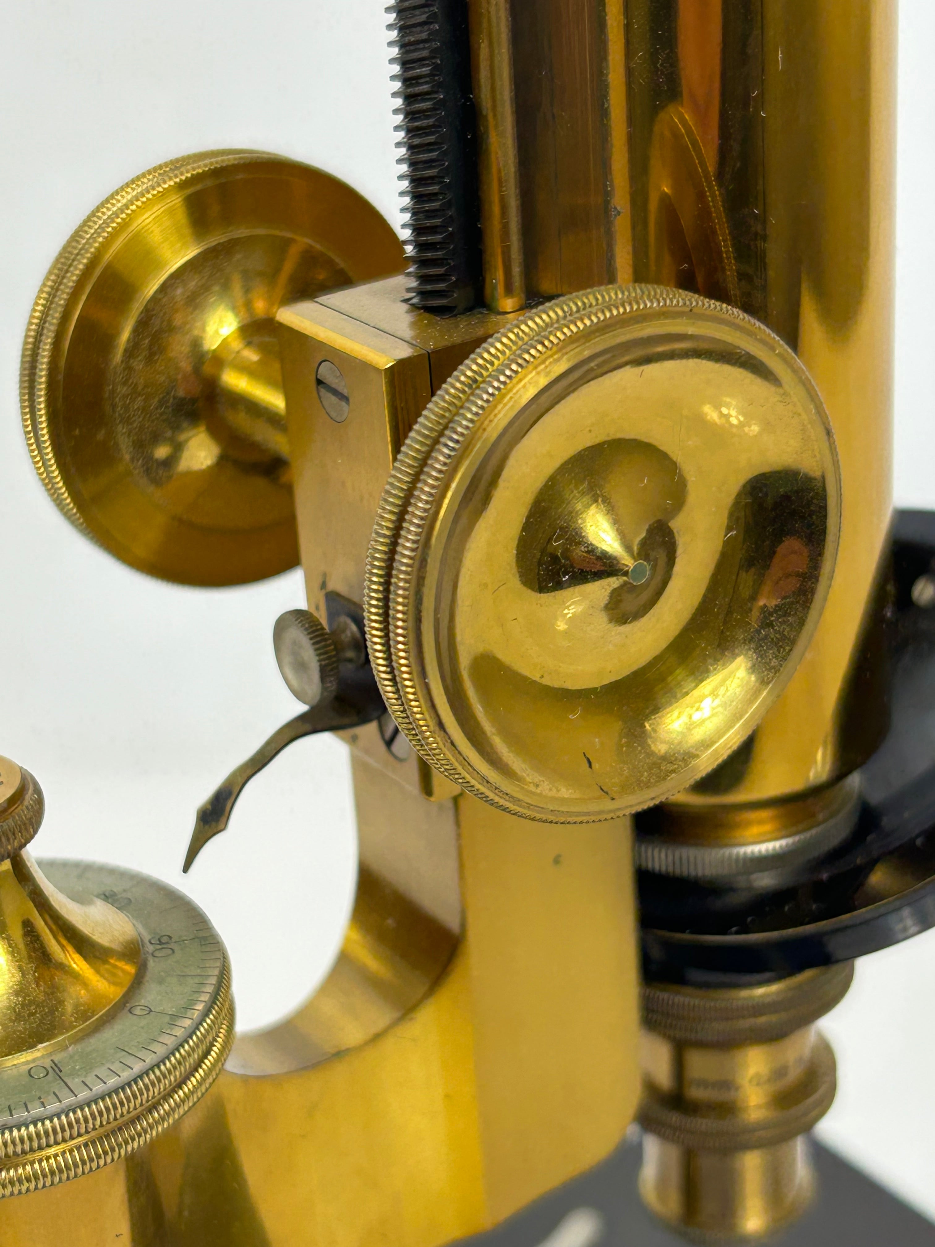 Bausch and Lomb Student Microscope 1929 Model 74964 w/Obj Chart