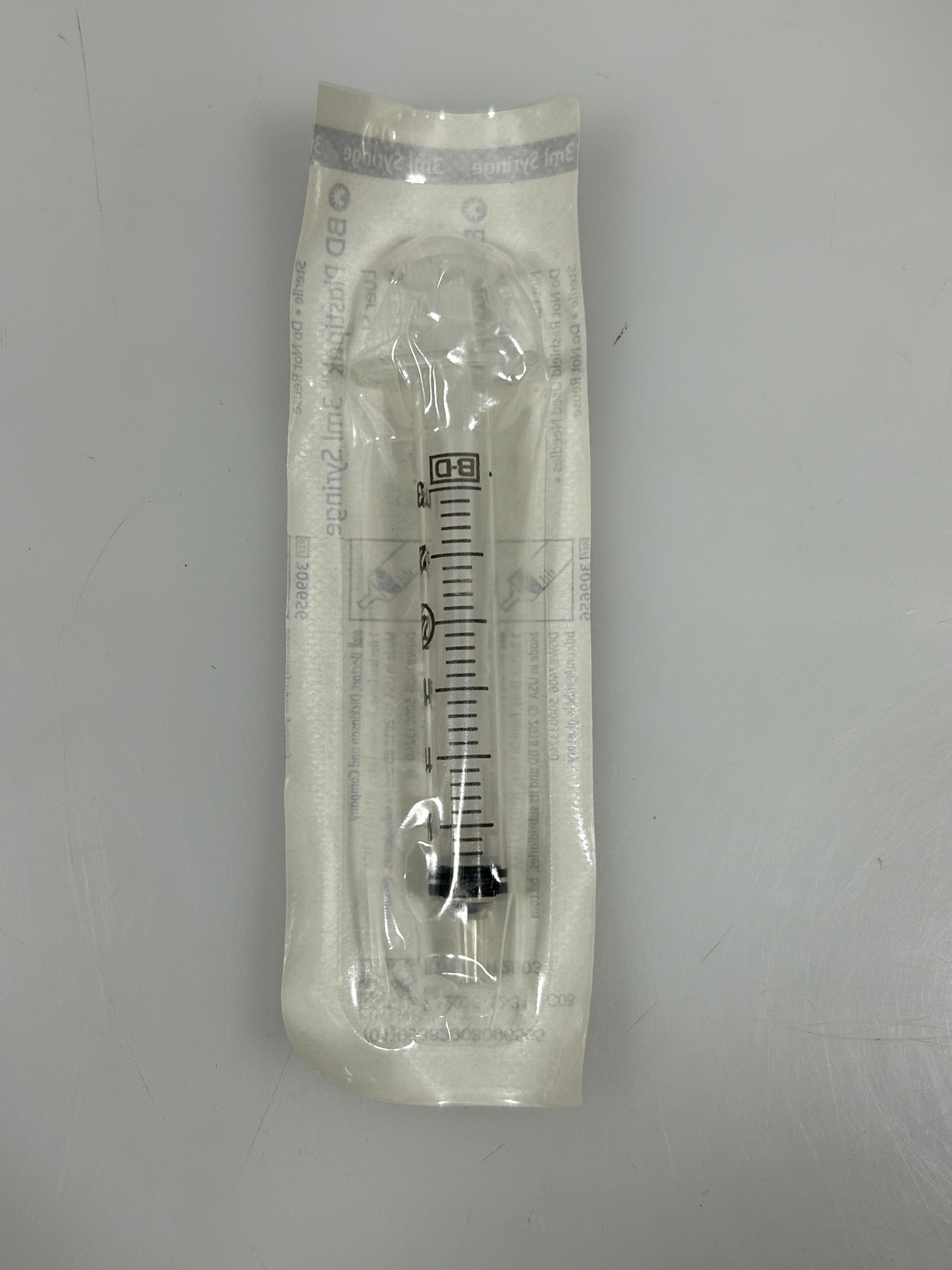 BD Plastipak 3mL Syringe 200 Count 309656 *New in Package*