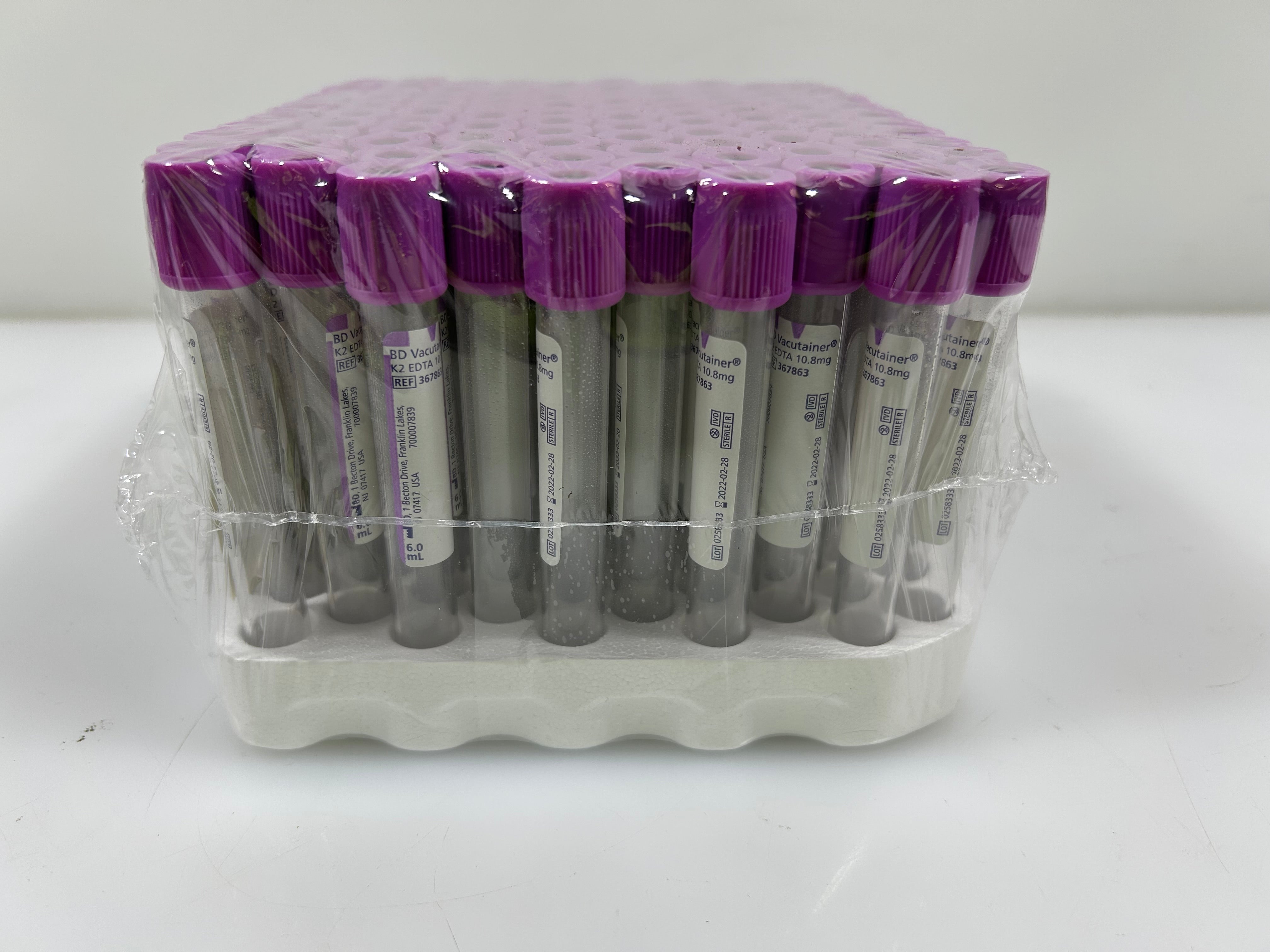 BD Vacutainer K2 EDTA Plus Blood Collection Tubes 100 count *New*