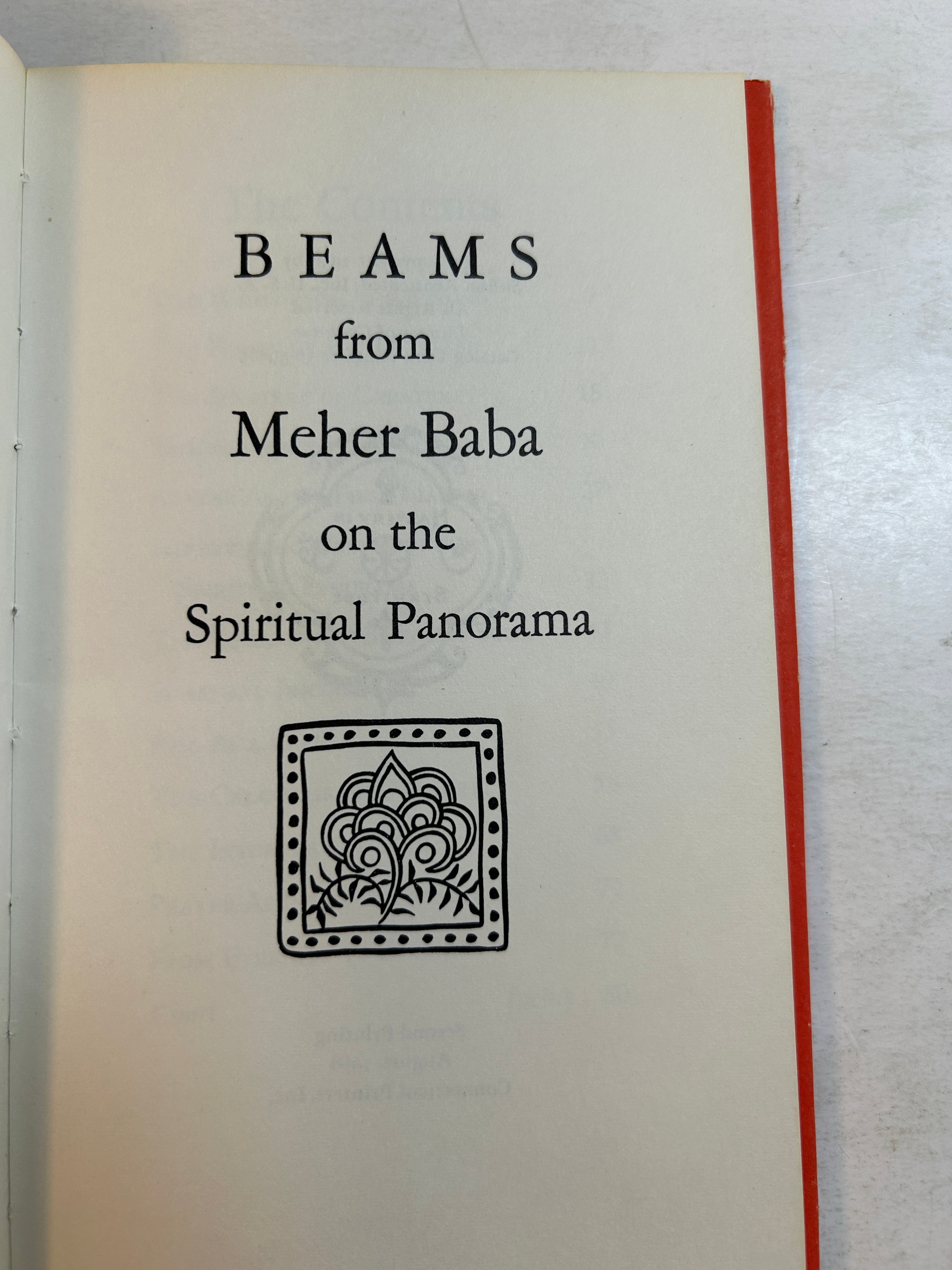 Beams from Meher Baba on the Spiritual Panorama 1968 Second Print HCDJ