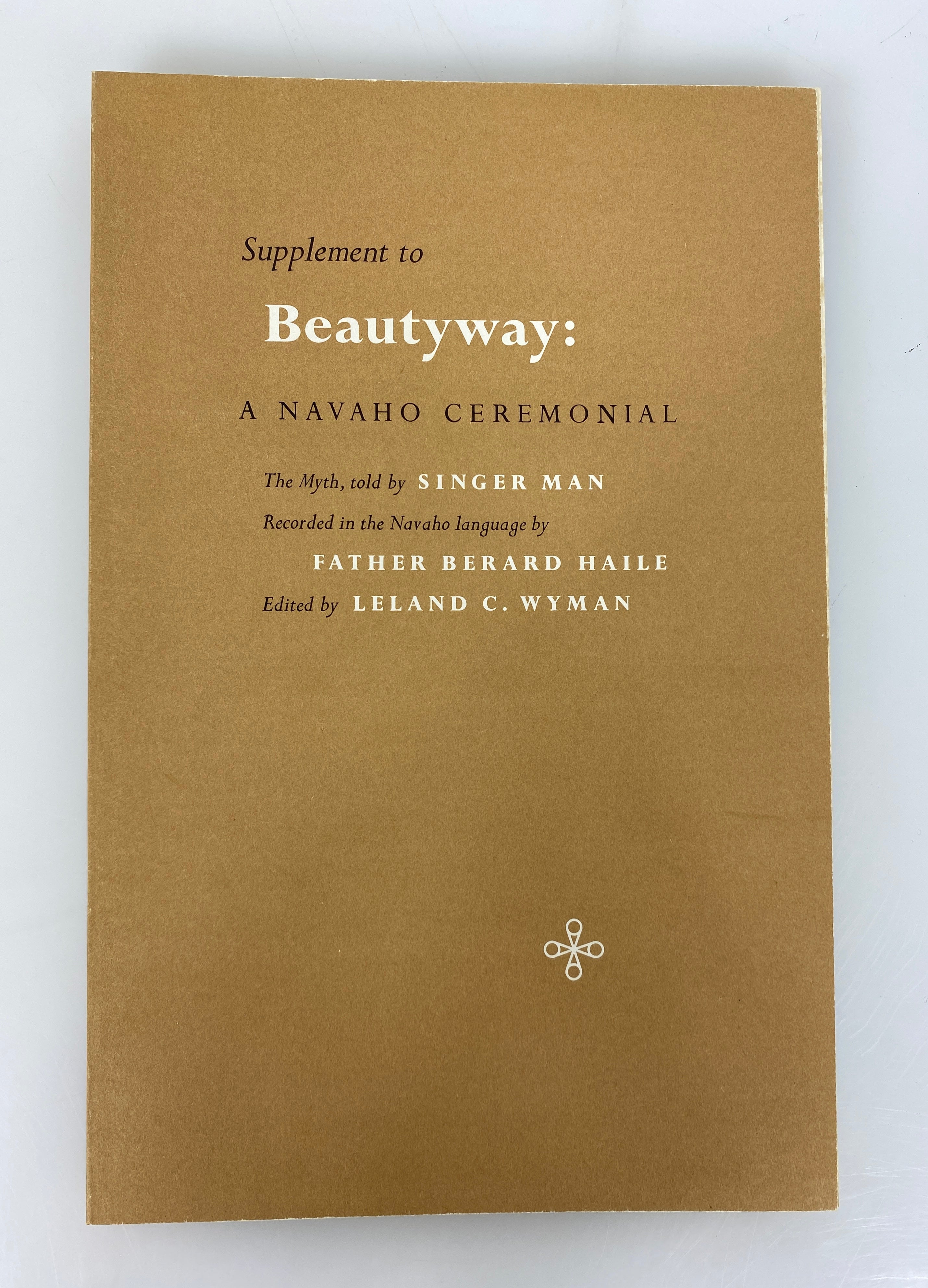 Beautyway A Navaho Ceremonial w Navaho Language Supplement 1957 HCDJ