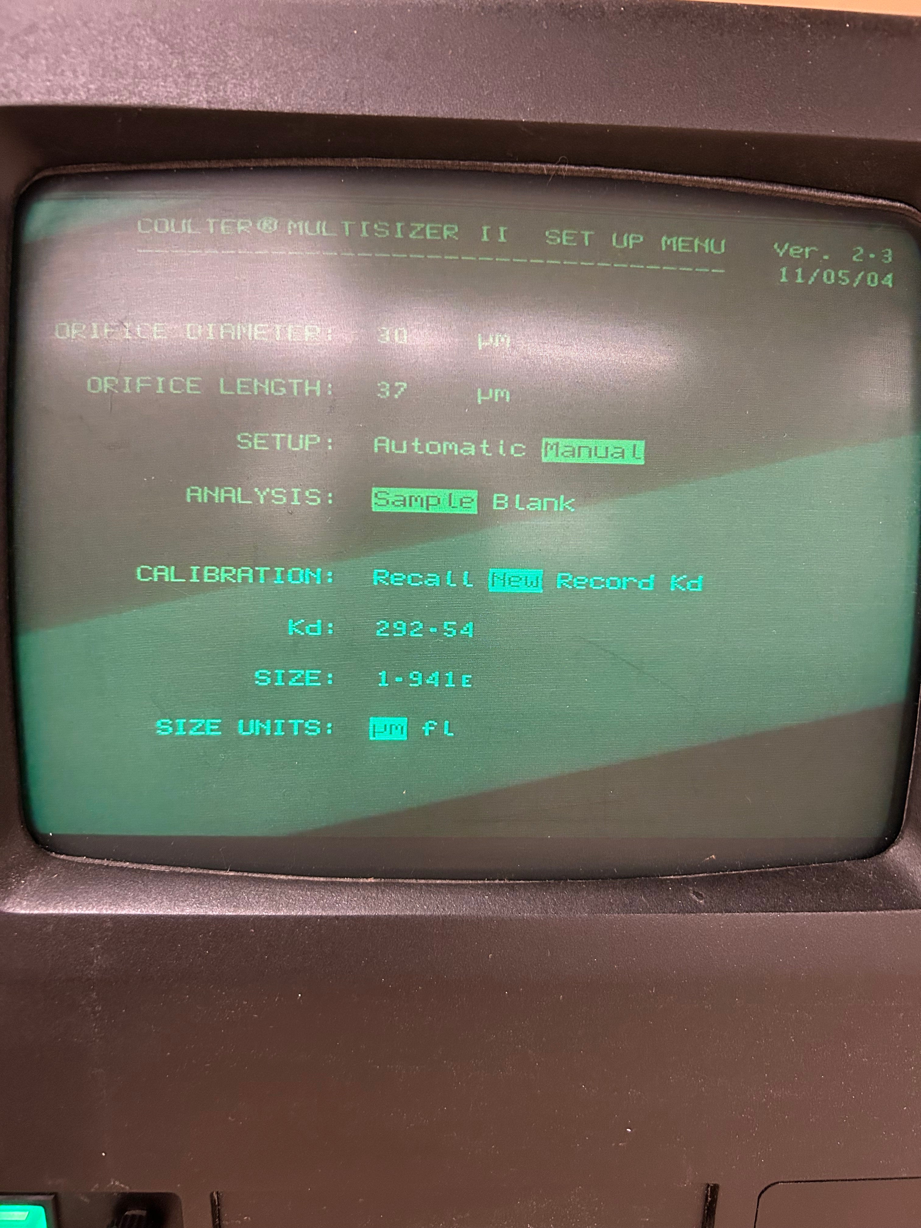 Beckman Coulter Multisizer *Powers On* *Untested*