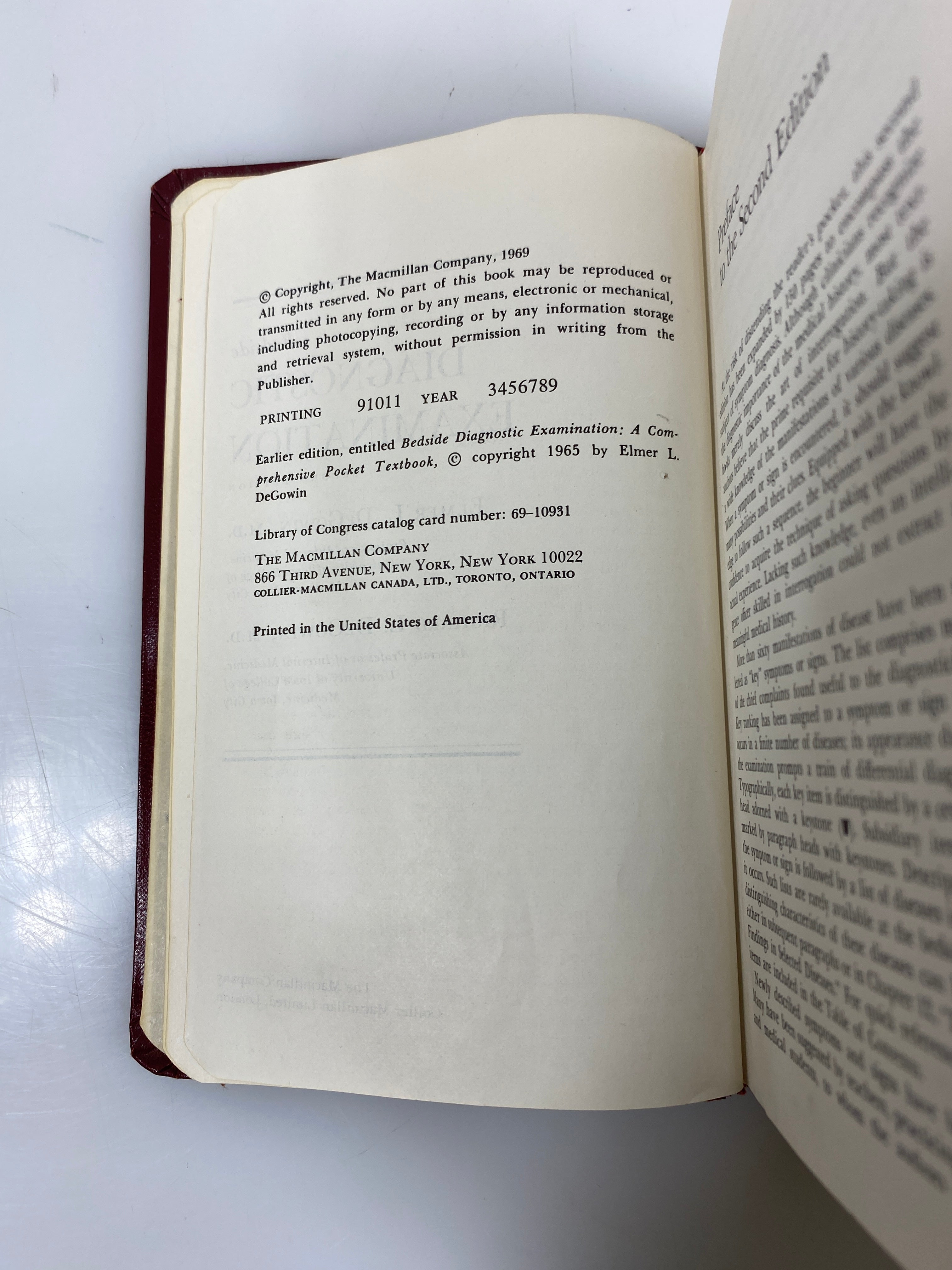 Bedside Diagnostic Examination DeGowin/DeGowin 1969 HC