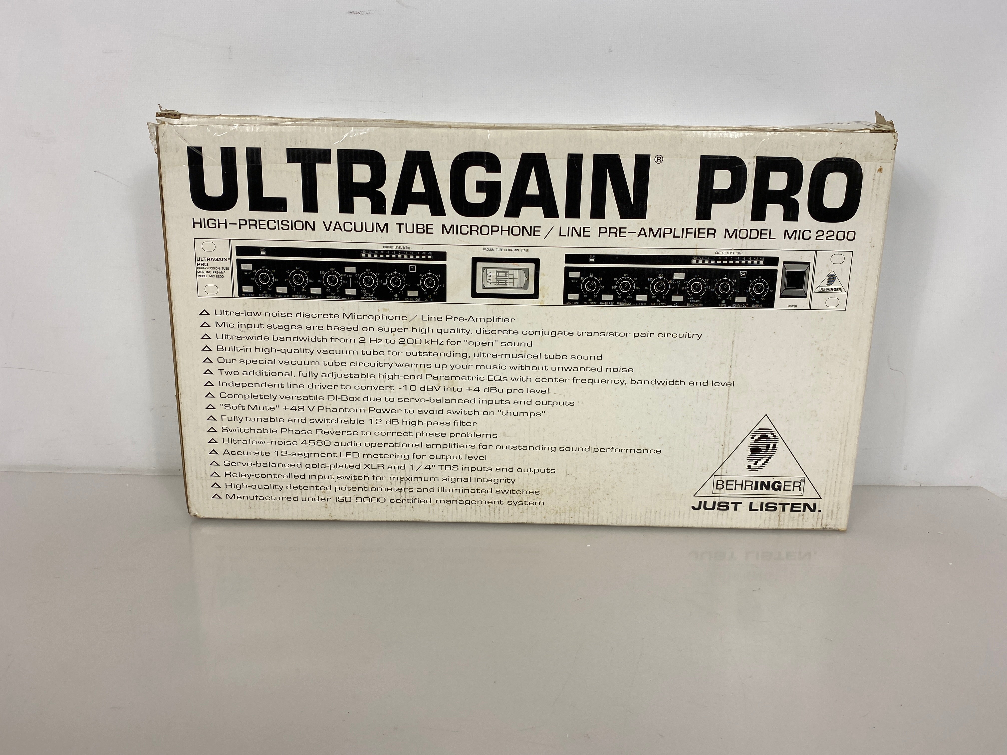 Behringer Ultragain Pro Mic2200 High-Precision Vacuum Tube Microphone/Line Pre-Amplifier