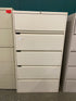 Beige 5 Drawer Locking Filing Cabinet