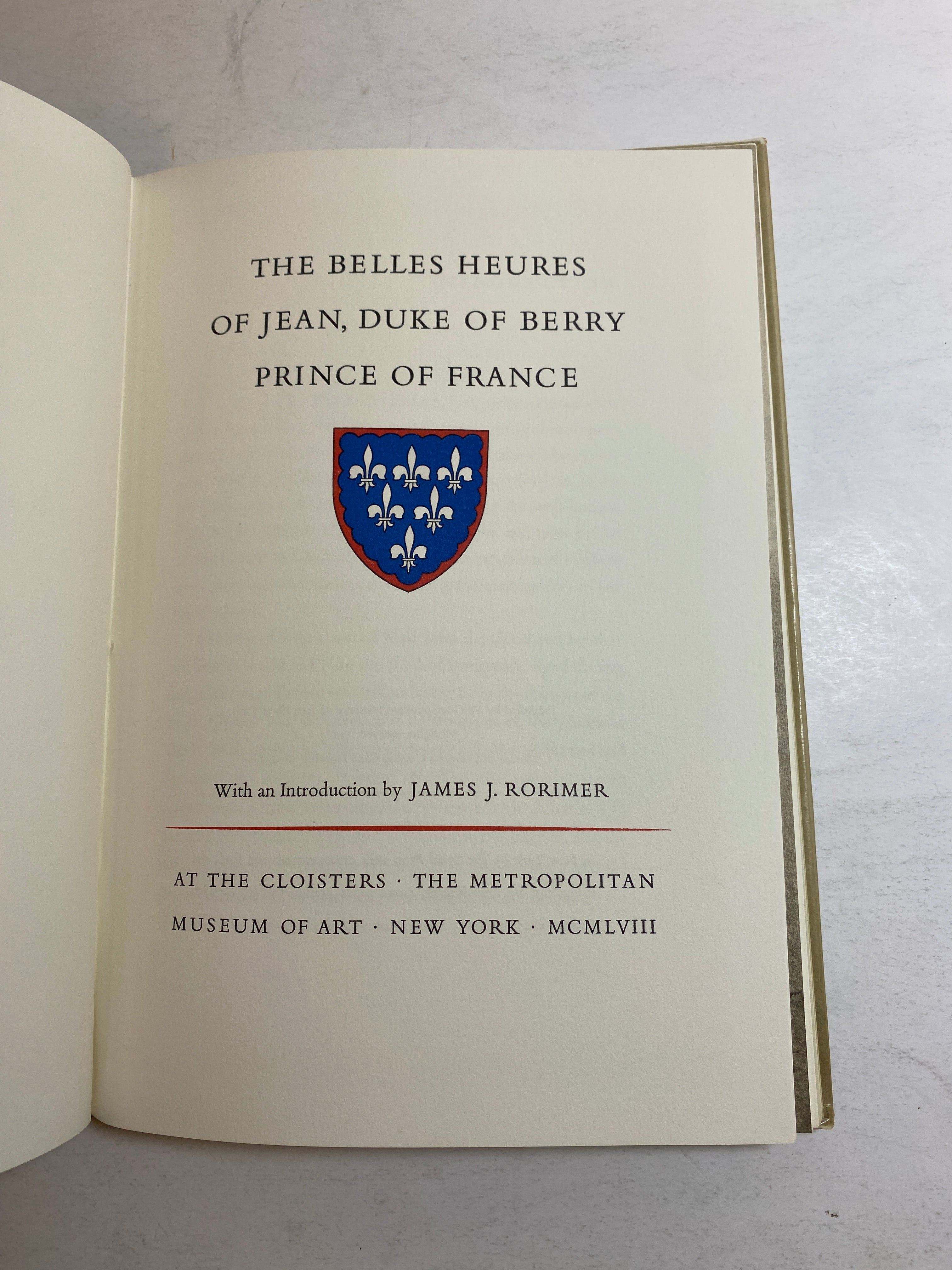 Belles Heures of Jean Metropolitan Museum of Art New York 1958