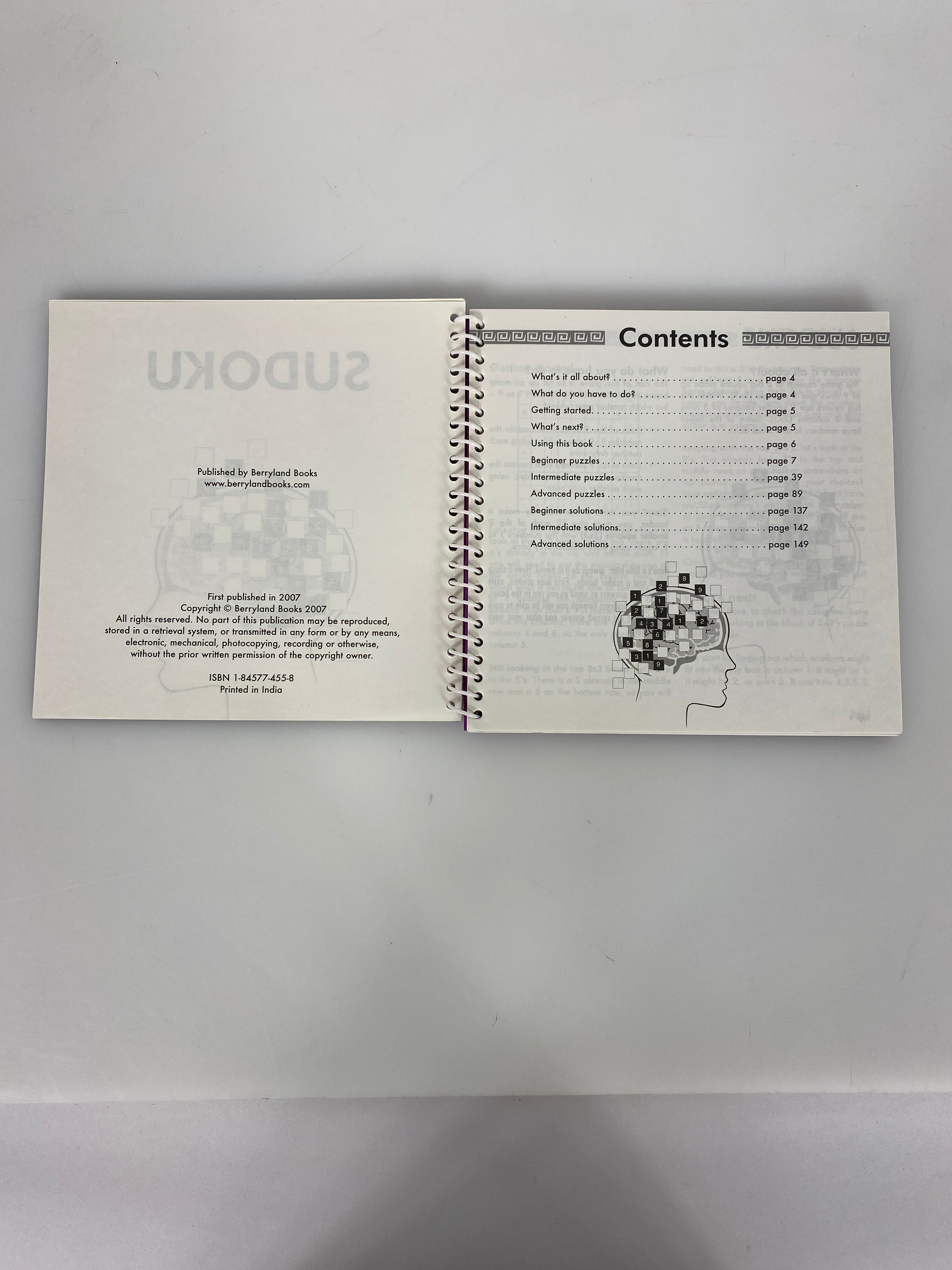 Berryland Books Spiral-Bound Sudoku Book #6