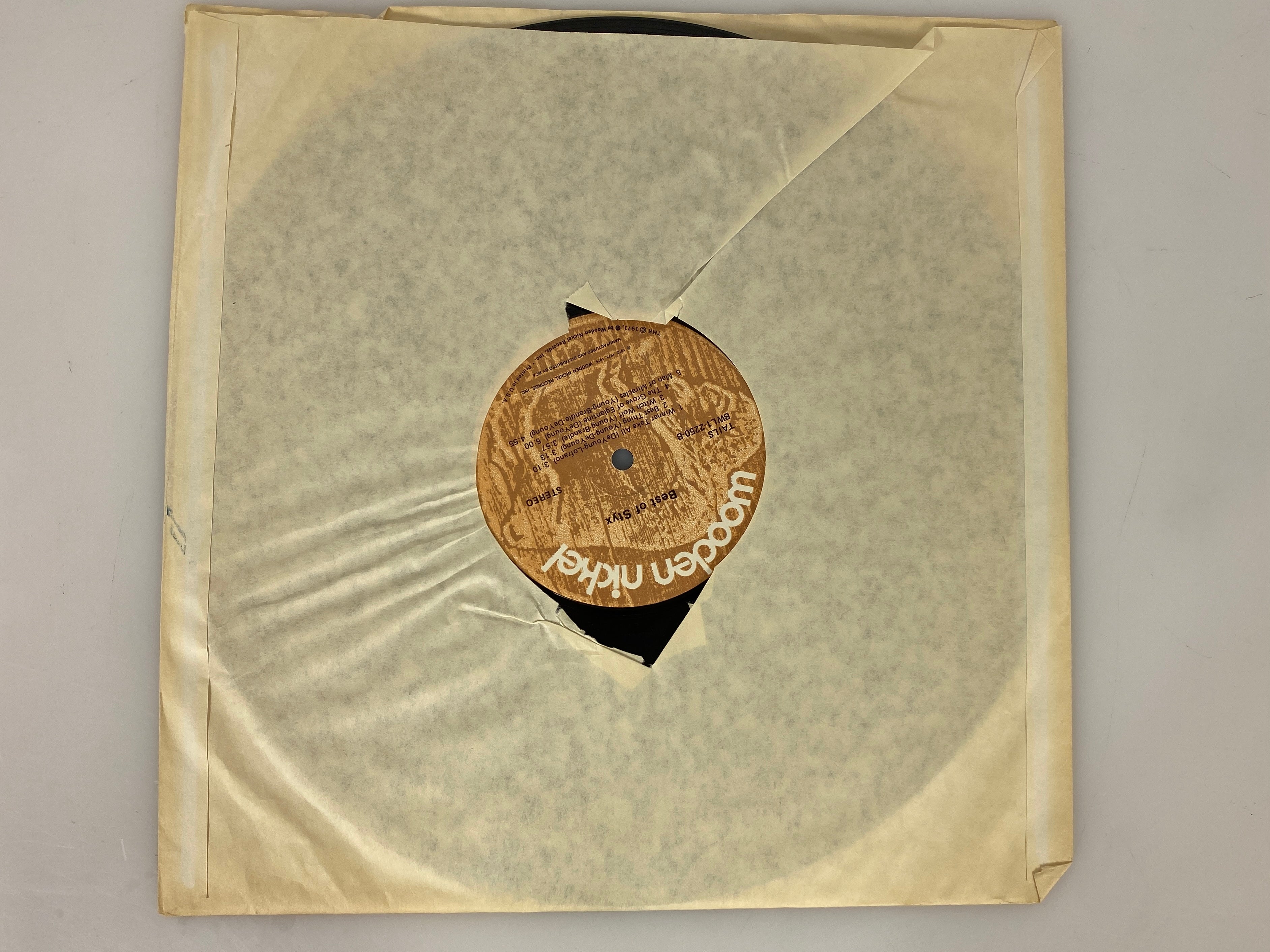 Best of Styx 1971 Vinyl Record