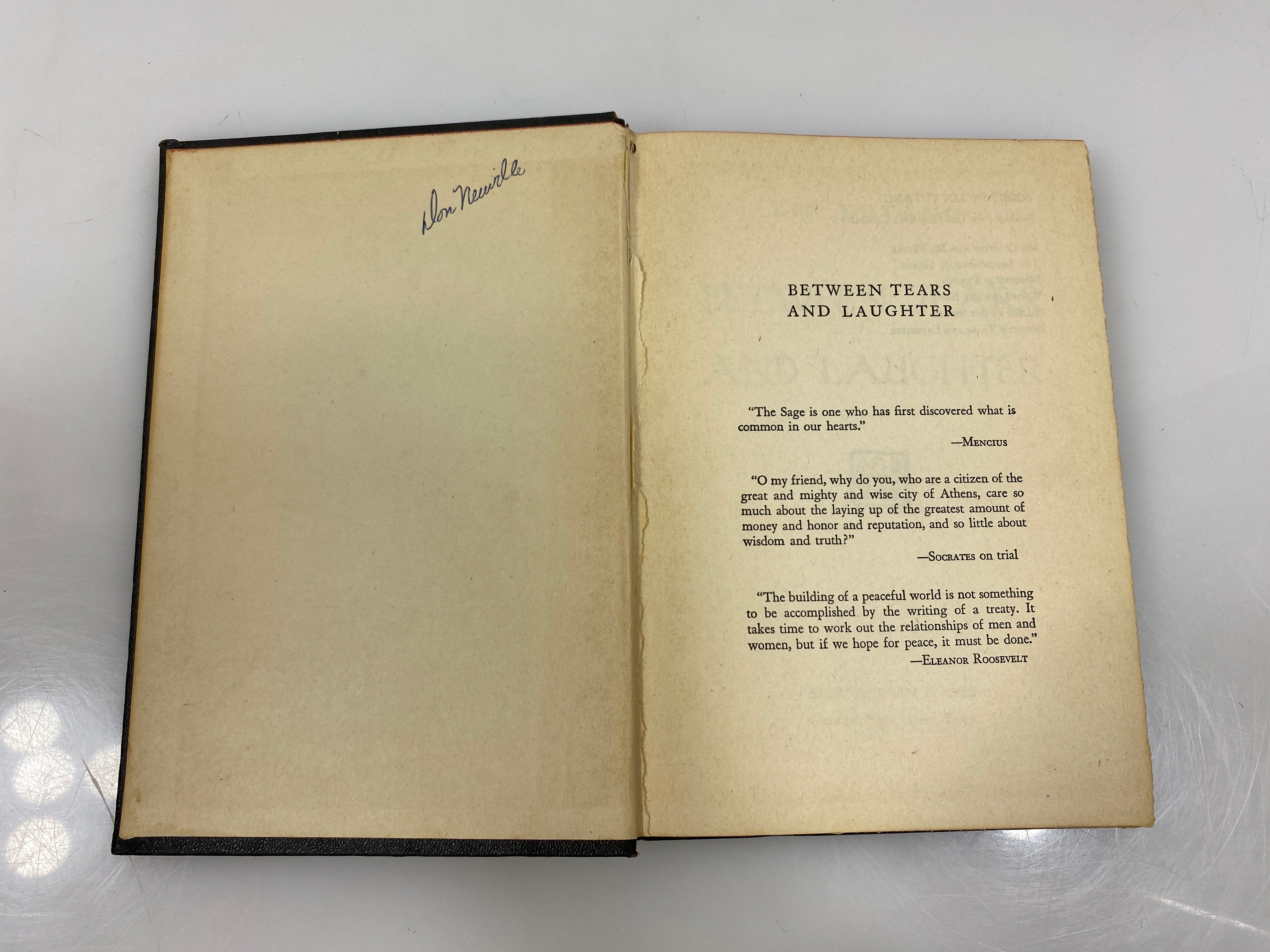Between Tears and Laughter by Yutang 1945 HC