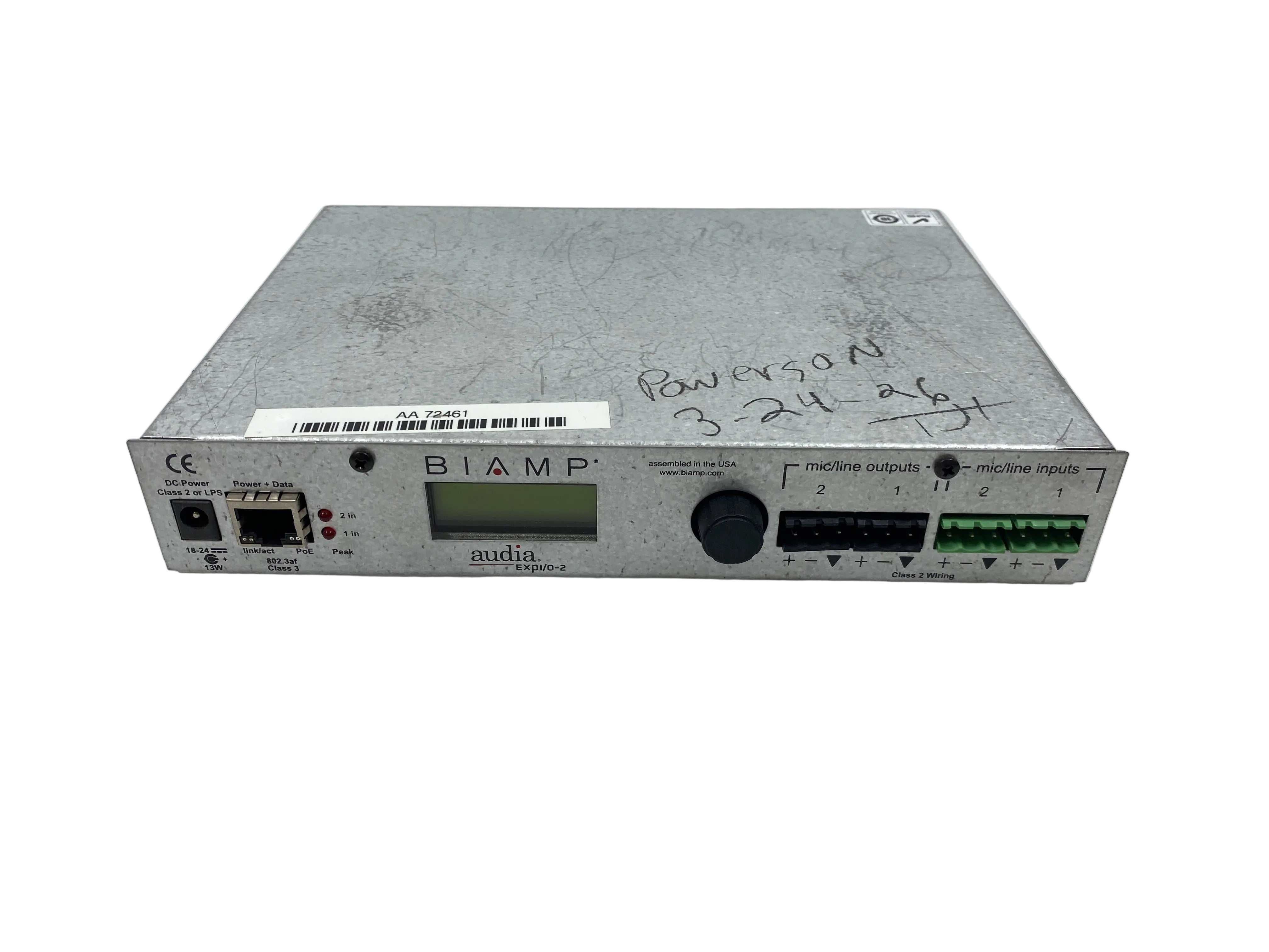 Biamp Audia EXPI/O-2 *Untested*