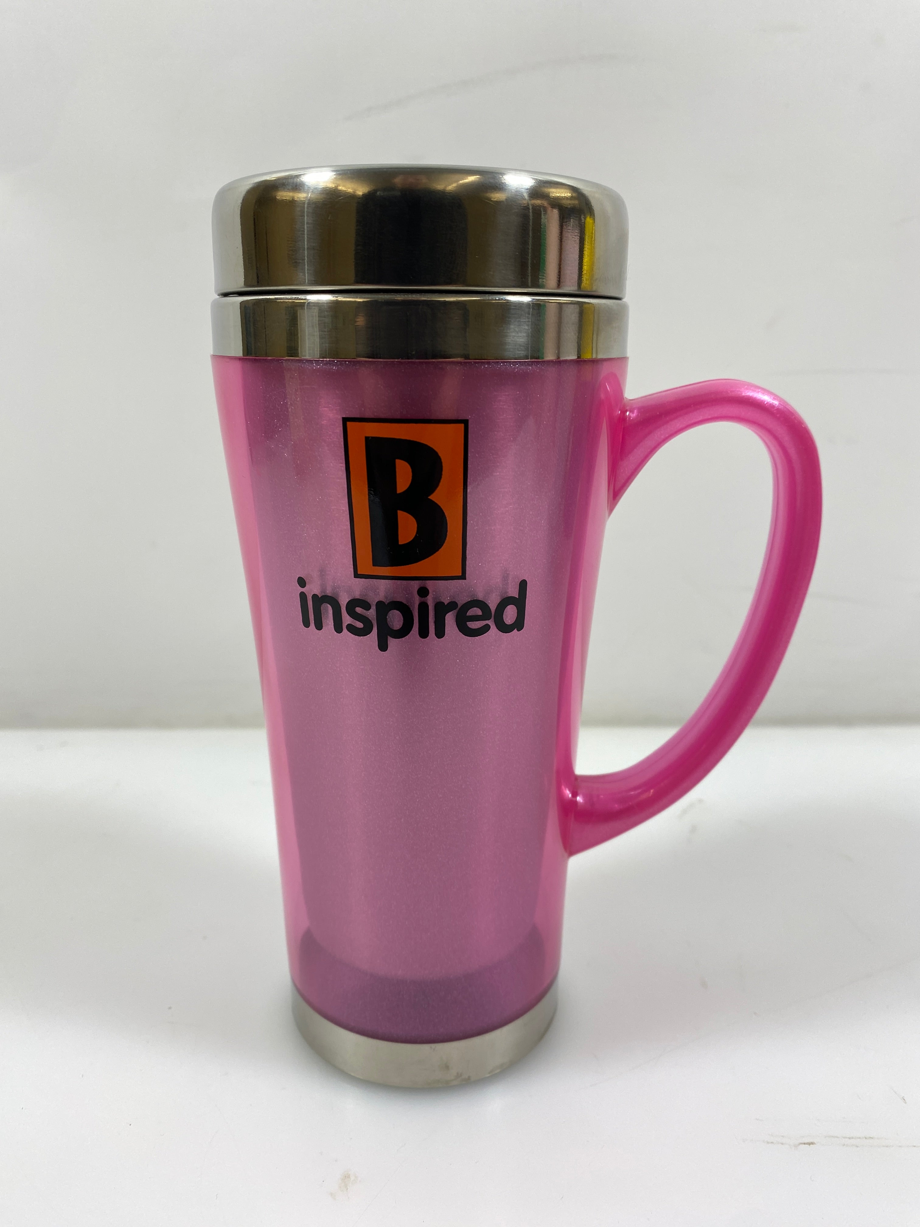Biggby Coffee Pink Travel Mug "Inspired"