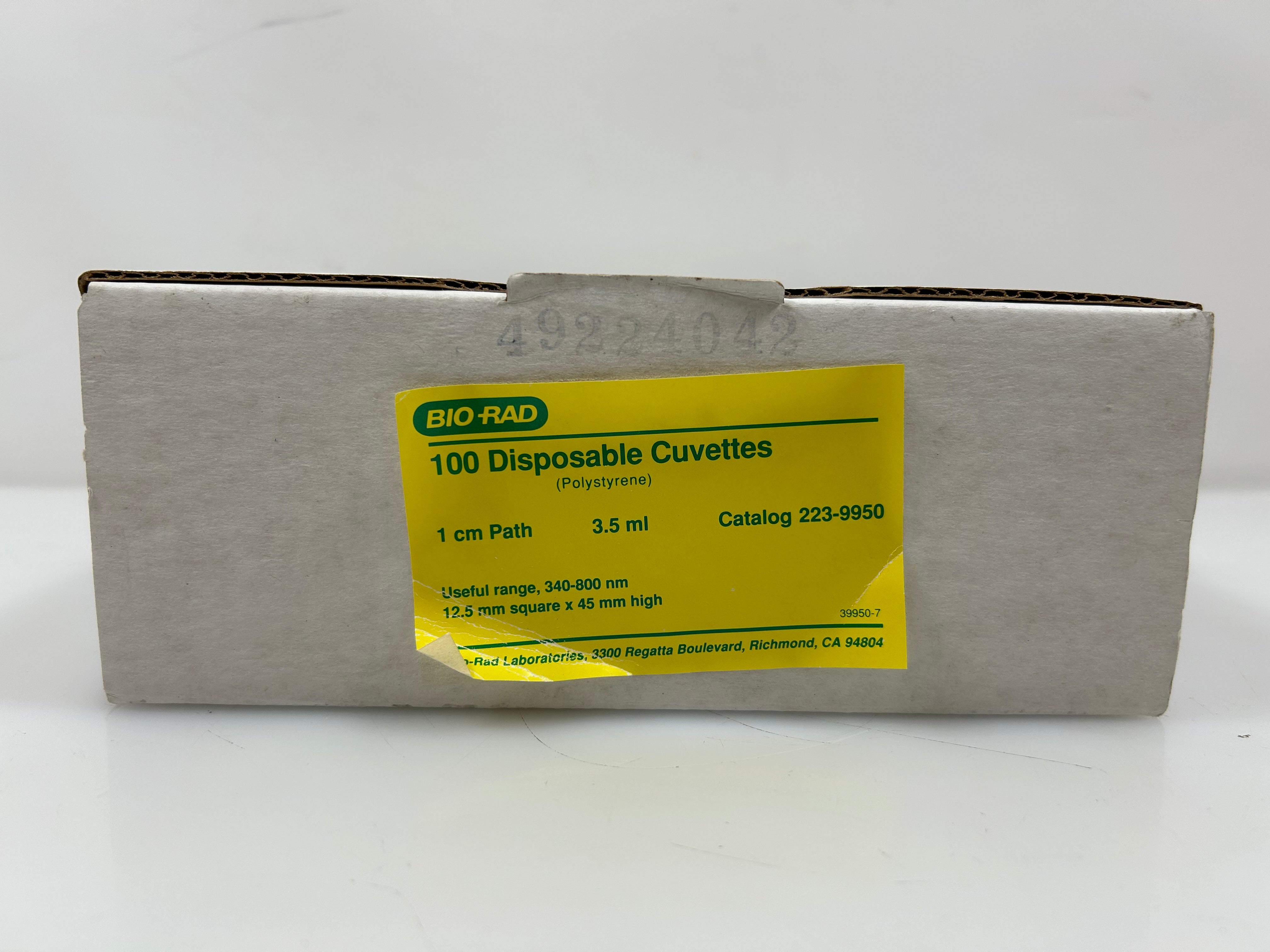 Bio-Rad 100 Disposable Polystyrene Cuvettes