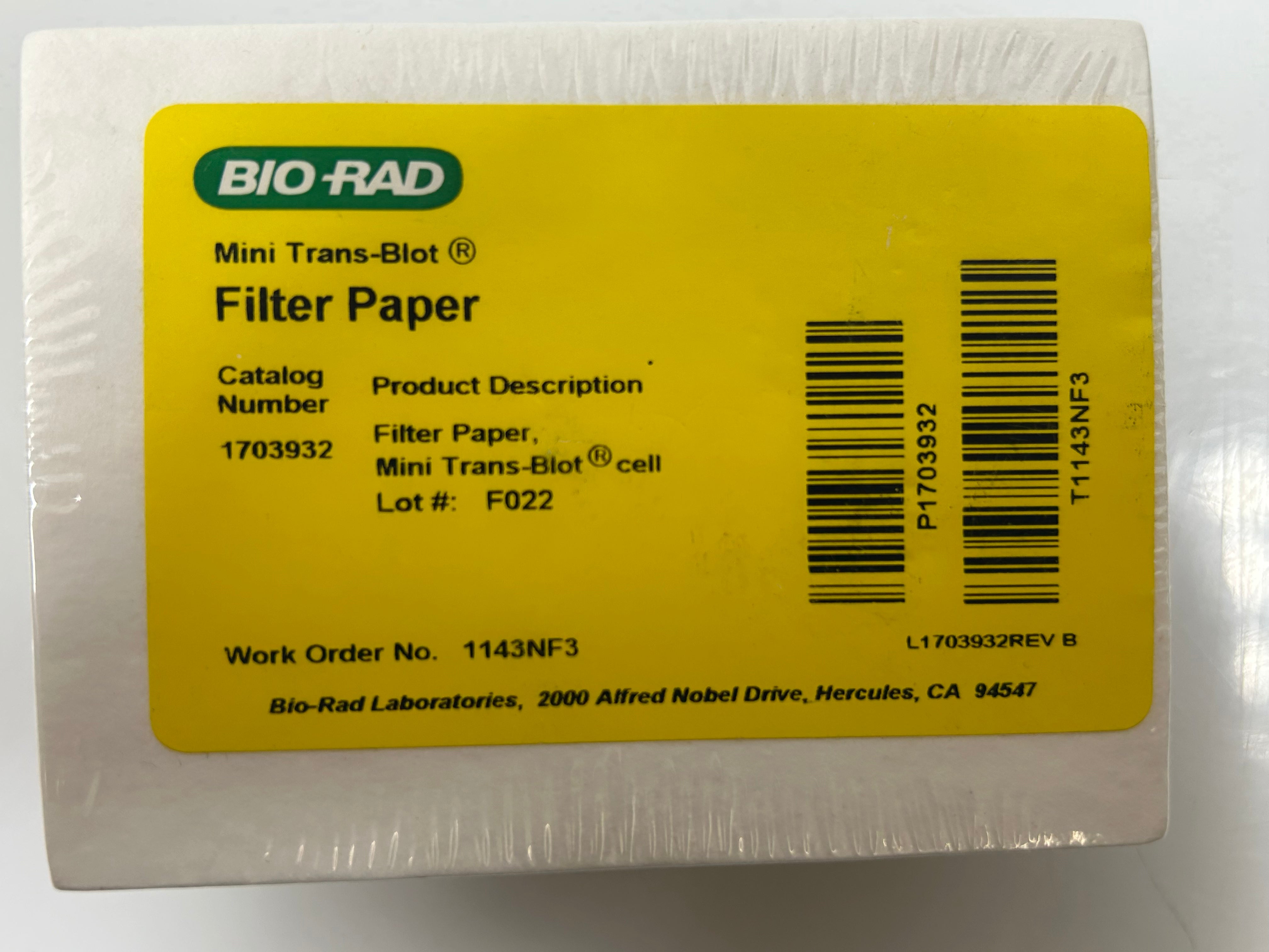Bio Rad Mini Trans-Blot Filter Paper *New*