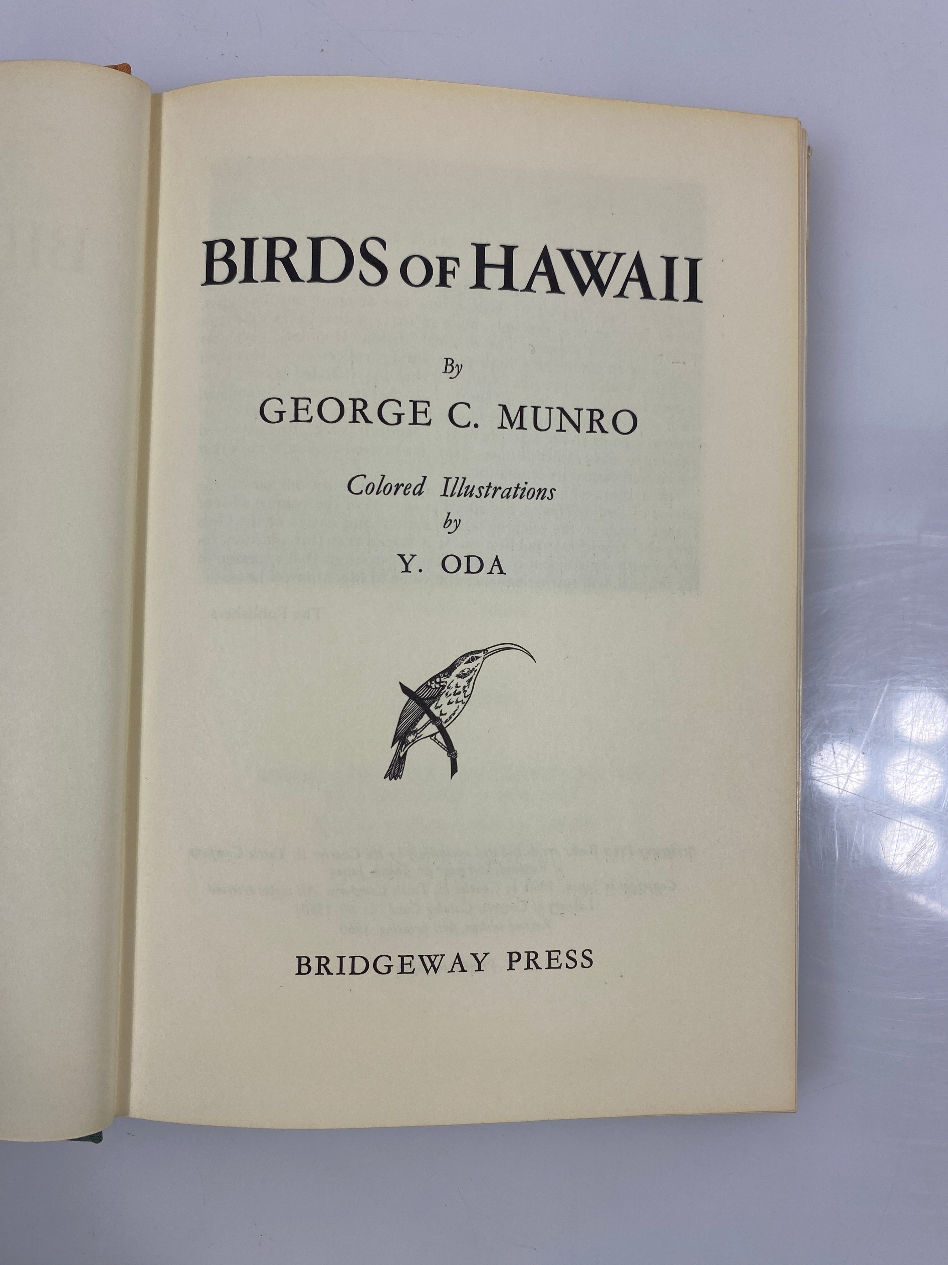 Birds of Hawaii by Munro 1960 HCDJ w/ Nat Geo Hawaii Map (1976)