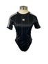 Black Adidas Originals 3-Stripe Short Sleeve Bodysuit Women's Size XS