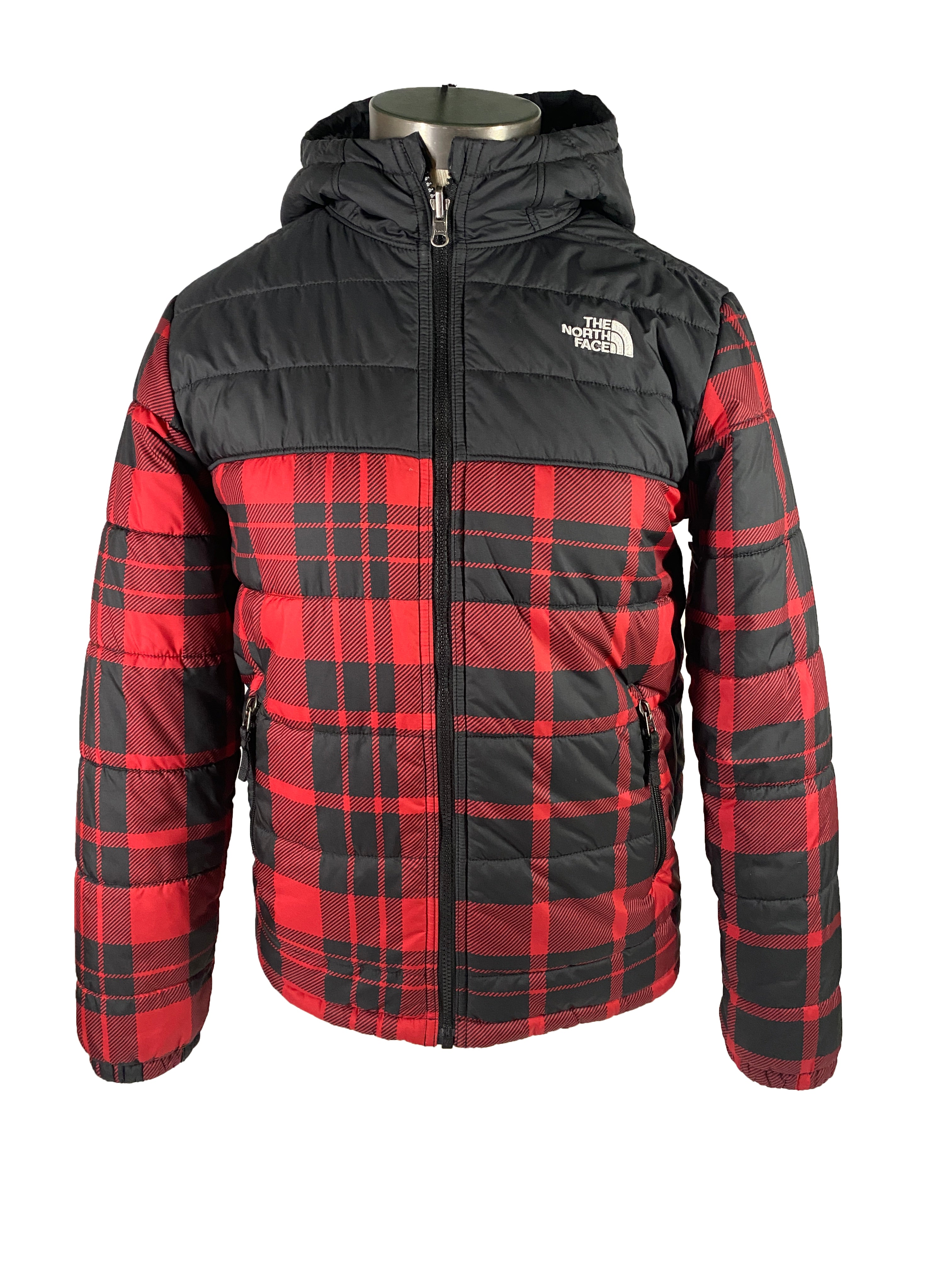 Black and Red Reversible The North Face Children's Coat Size L