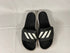 Black and White Adidas Alpha Bounce Slides Men's Size 10