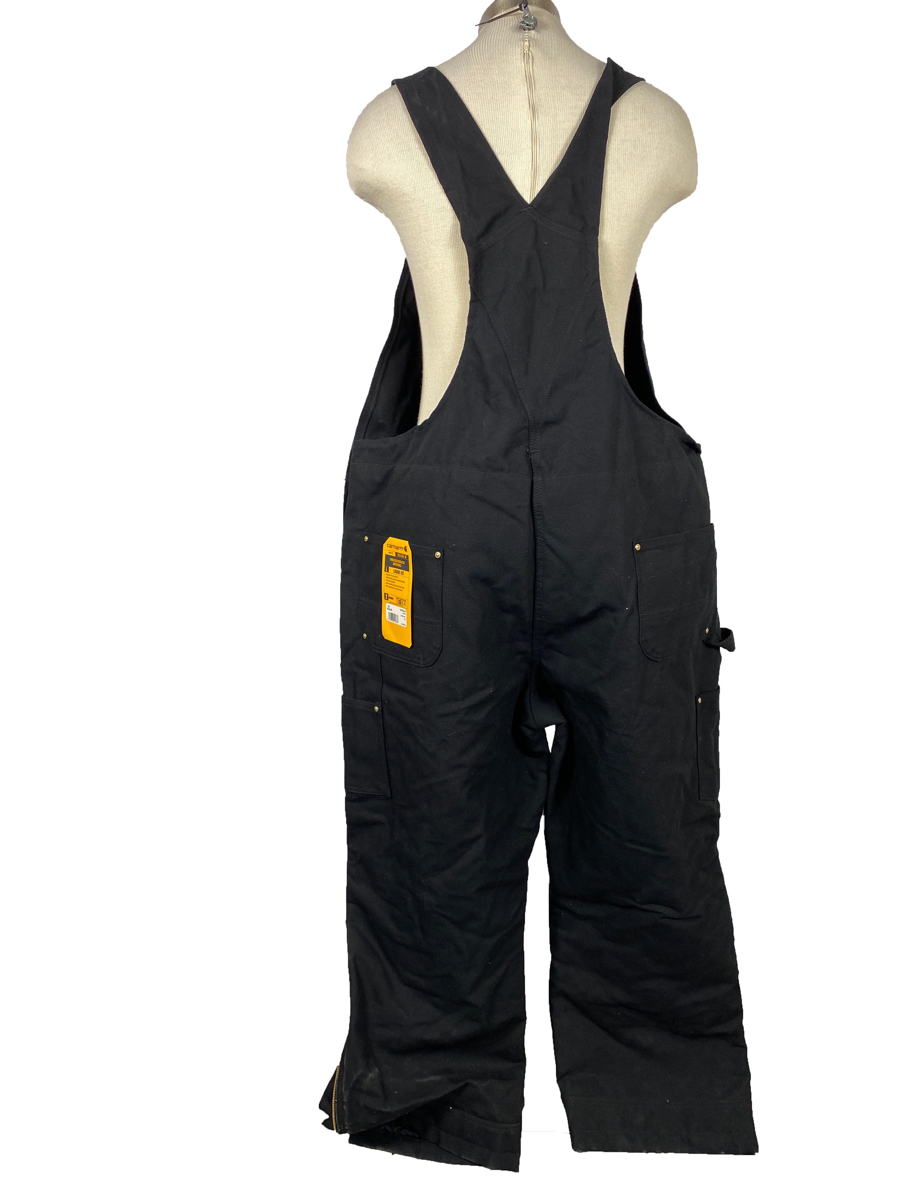 Black Carhartt Overalls Men's Size 2XL