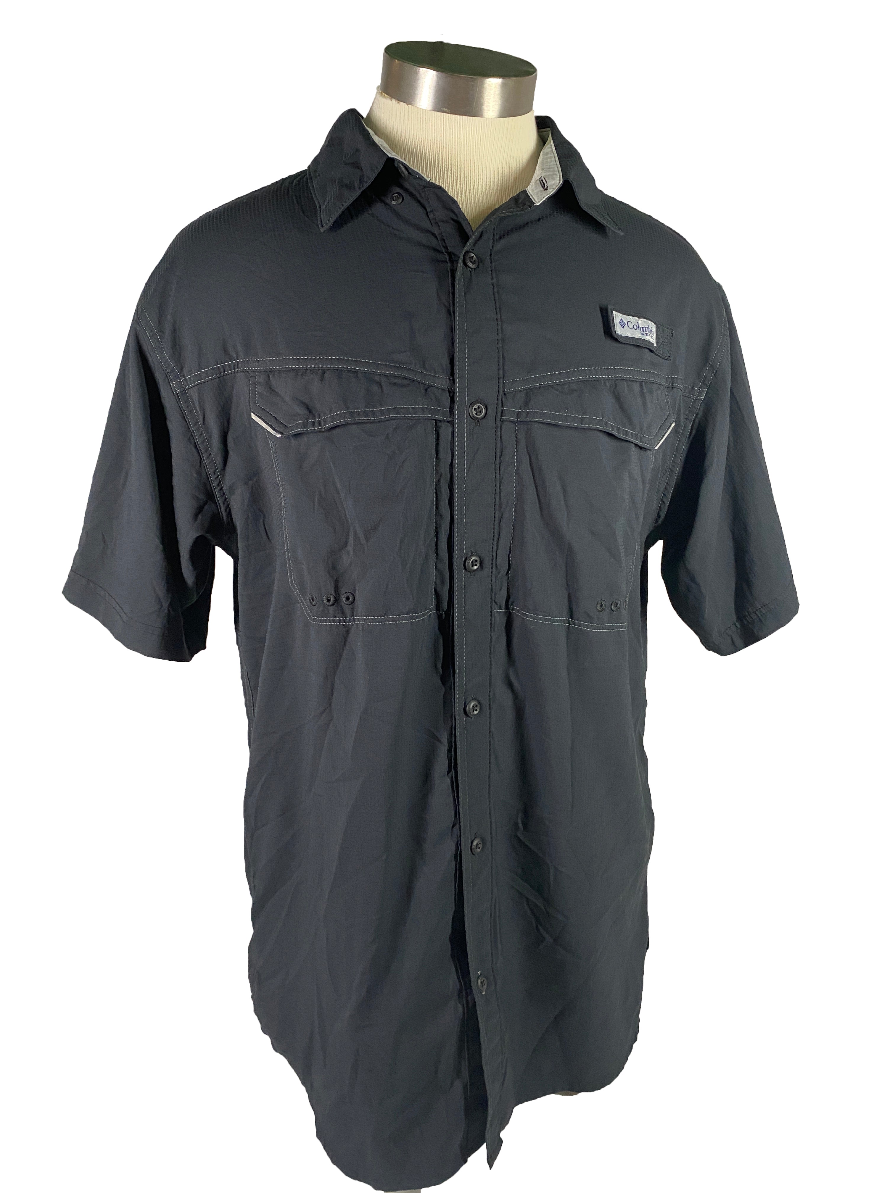 Black Columbia Fishing Shirt Men's Size M