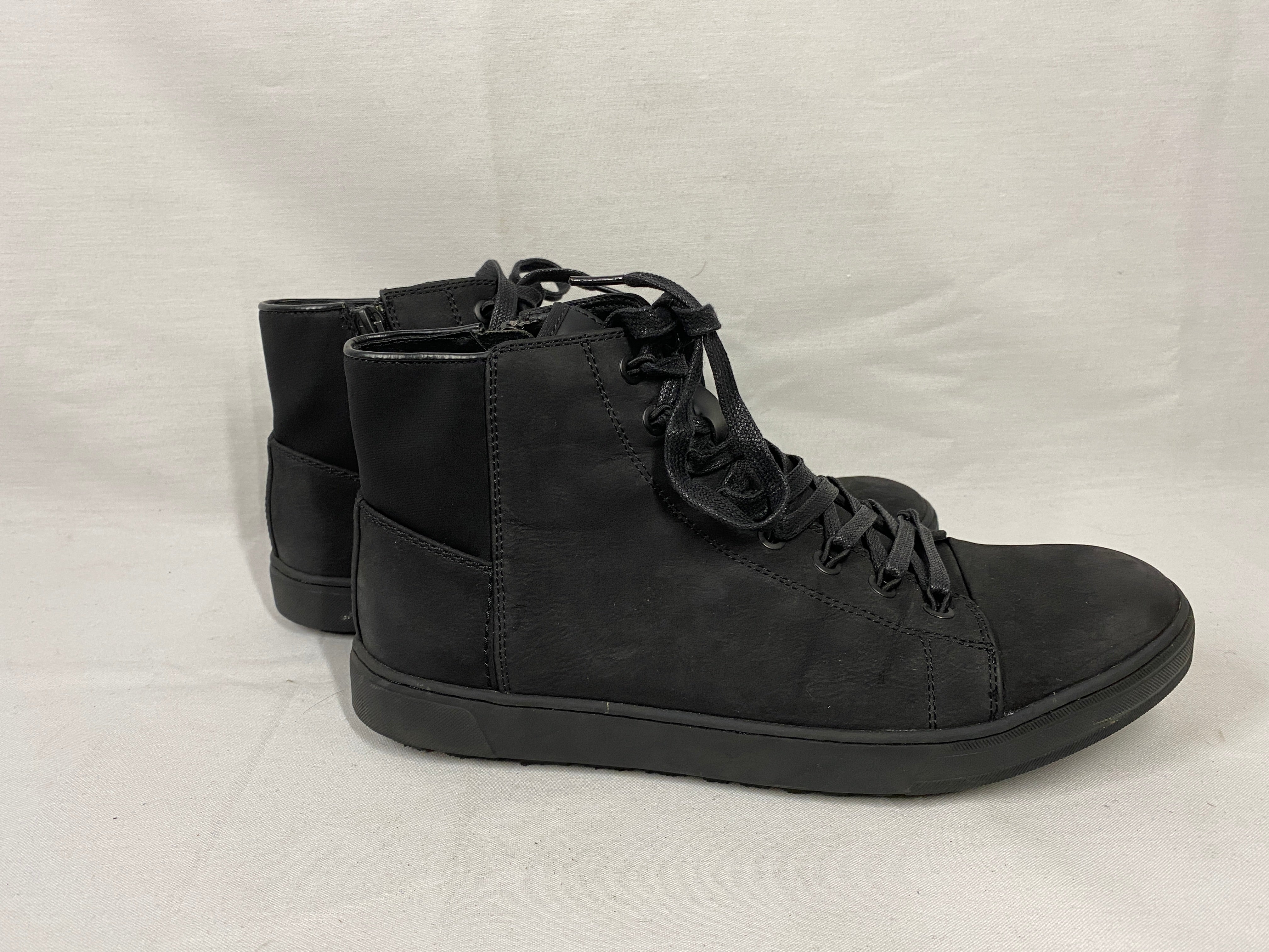 Black Kenneth Cole Reaction High-top Leather Sneakers Men's Size 8
