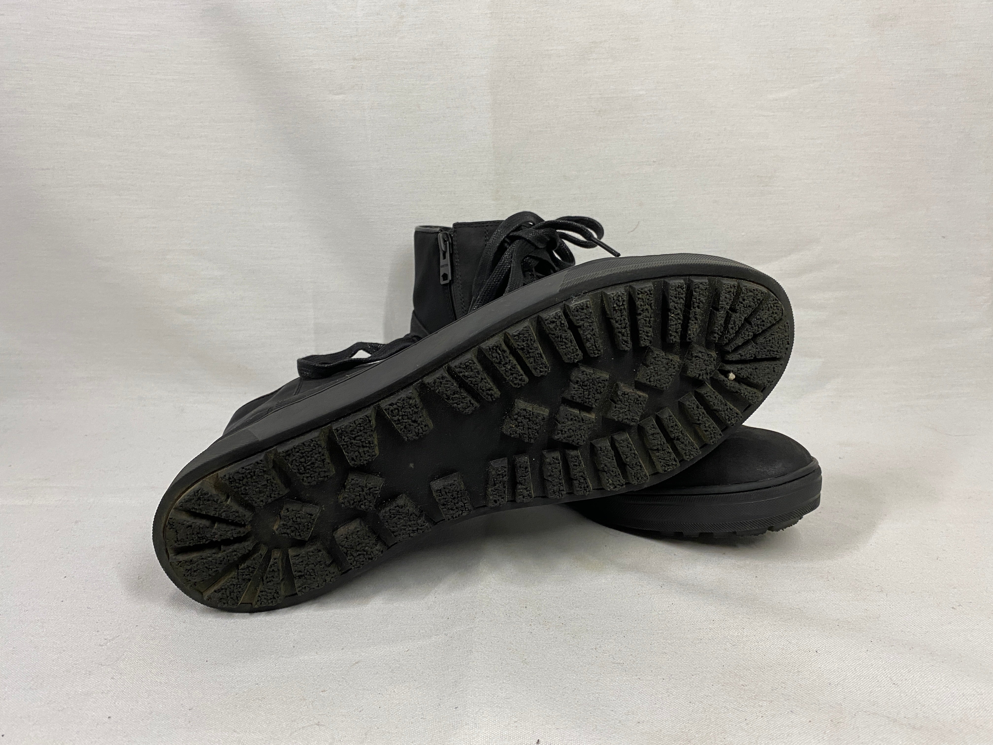 Black Kenneth Cole Reaction High-top Leather Sneakers Men's Size 8