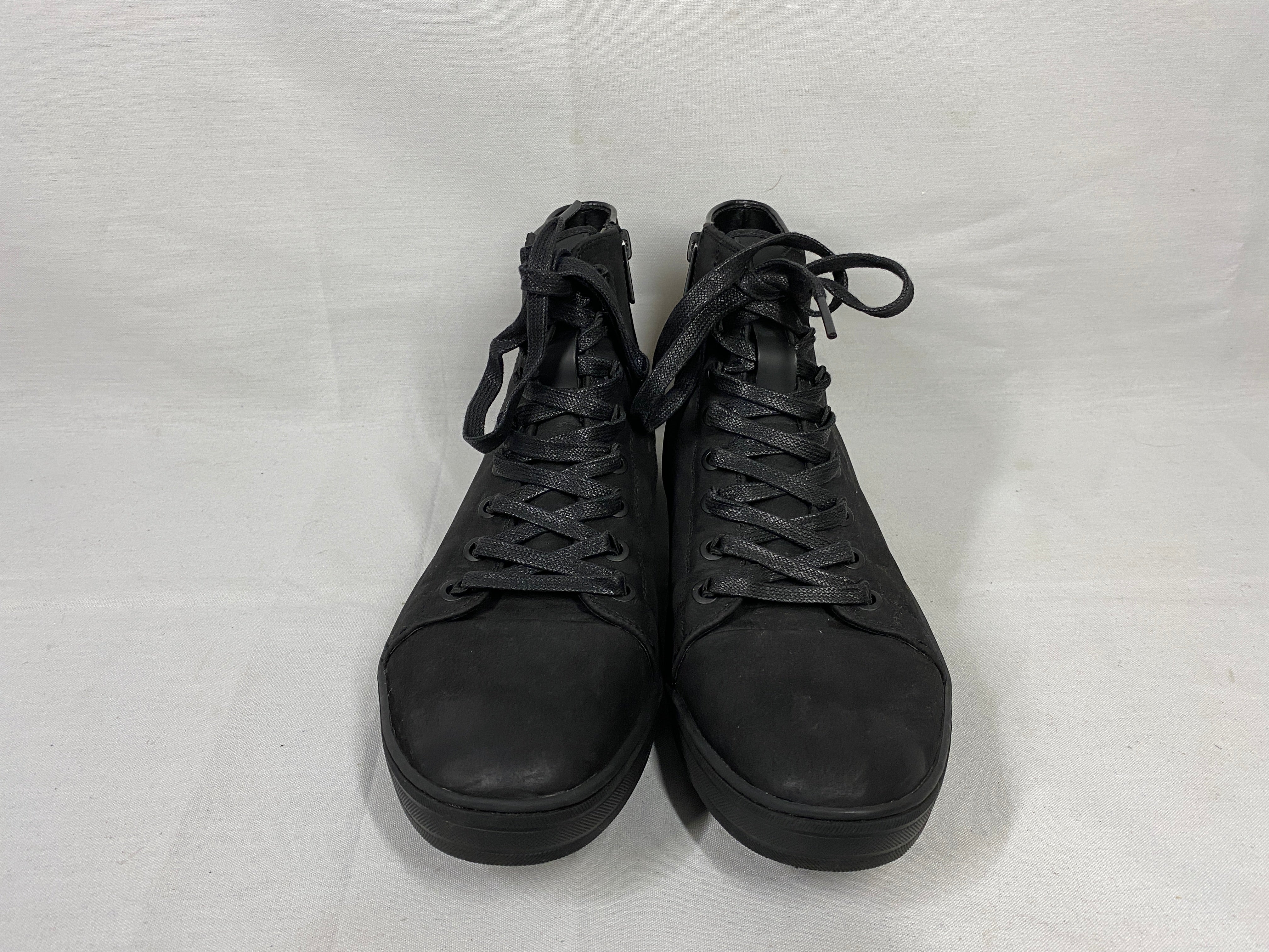 Black Kenneth Cole Reaction High-top Leather Sneakers Men's Size 8