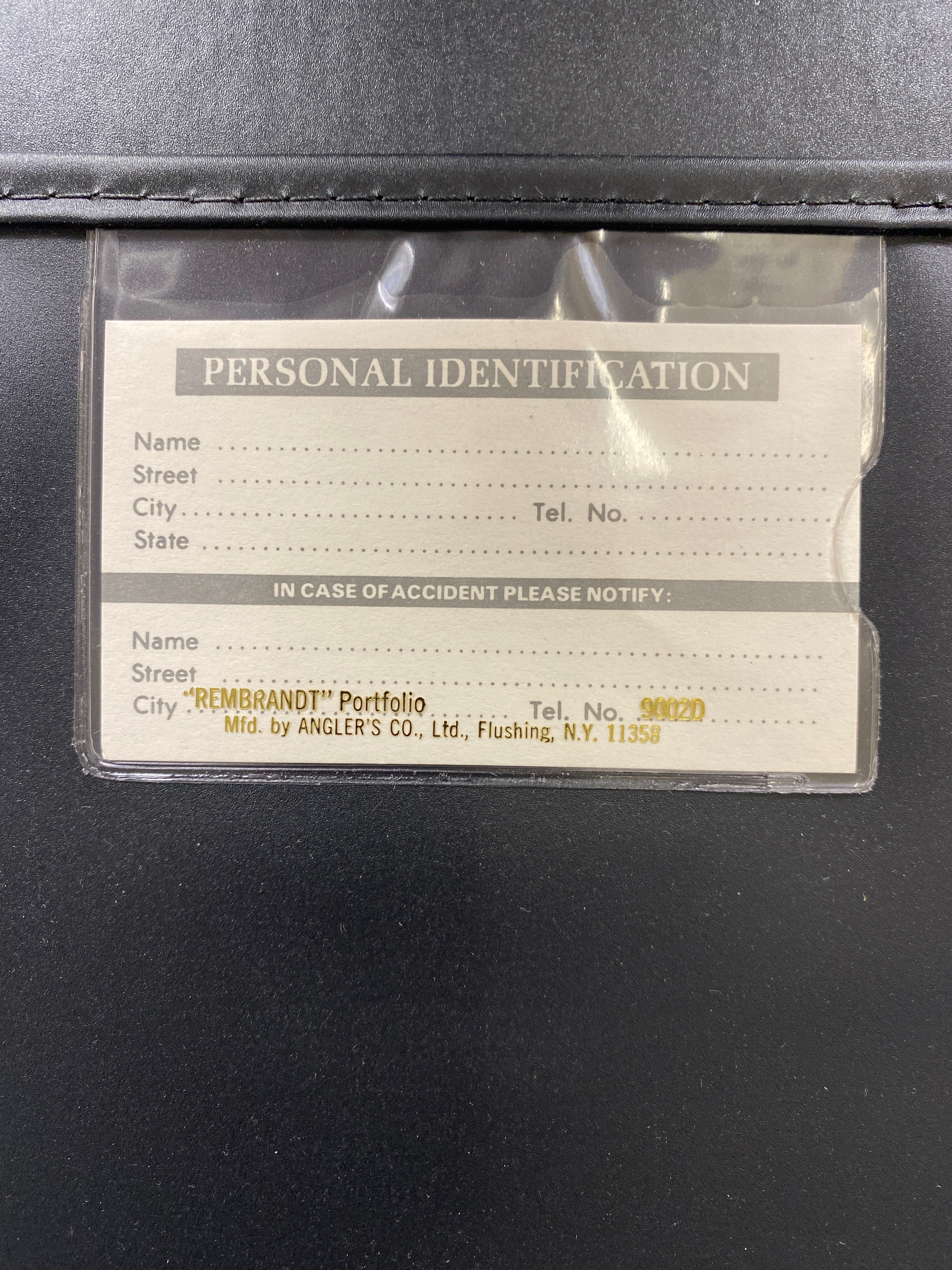 Black Leather Art Portfolio Case 23x30