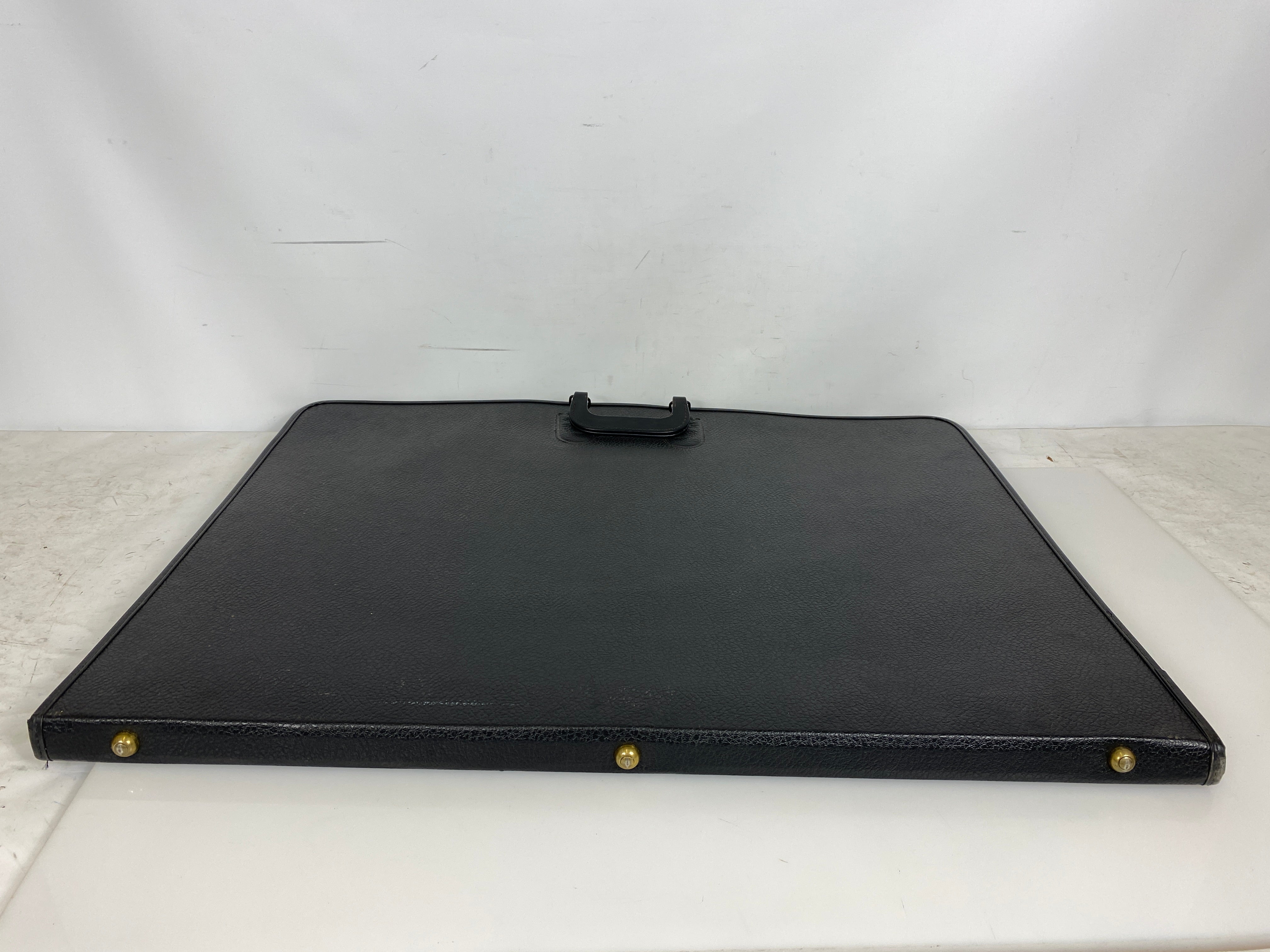 Black Leather Art Portfolio Case 23x30