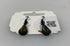 Black Metallic Teardrop Earrings