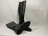 Black Nine West Barile Faux Leather Knee High Block Heel Boots Women's Size 6