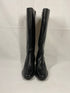 Black Nine West Barile Faux Leather Knee High Block Heel Boots Women's Size 6